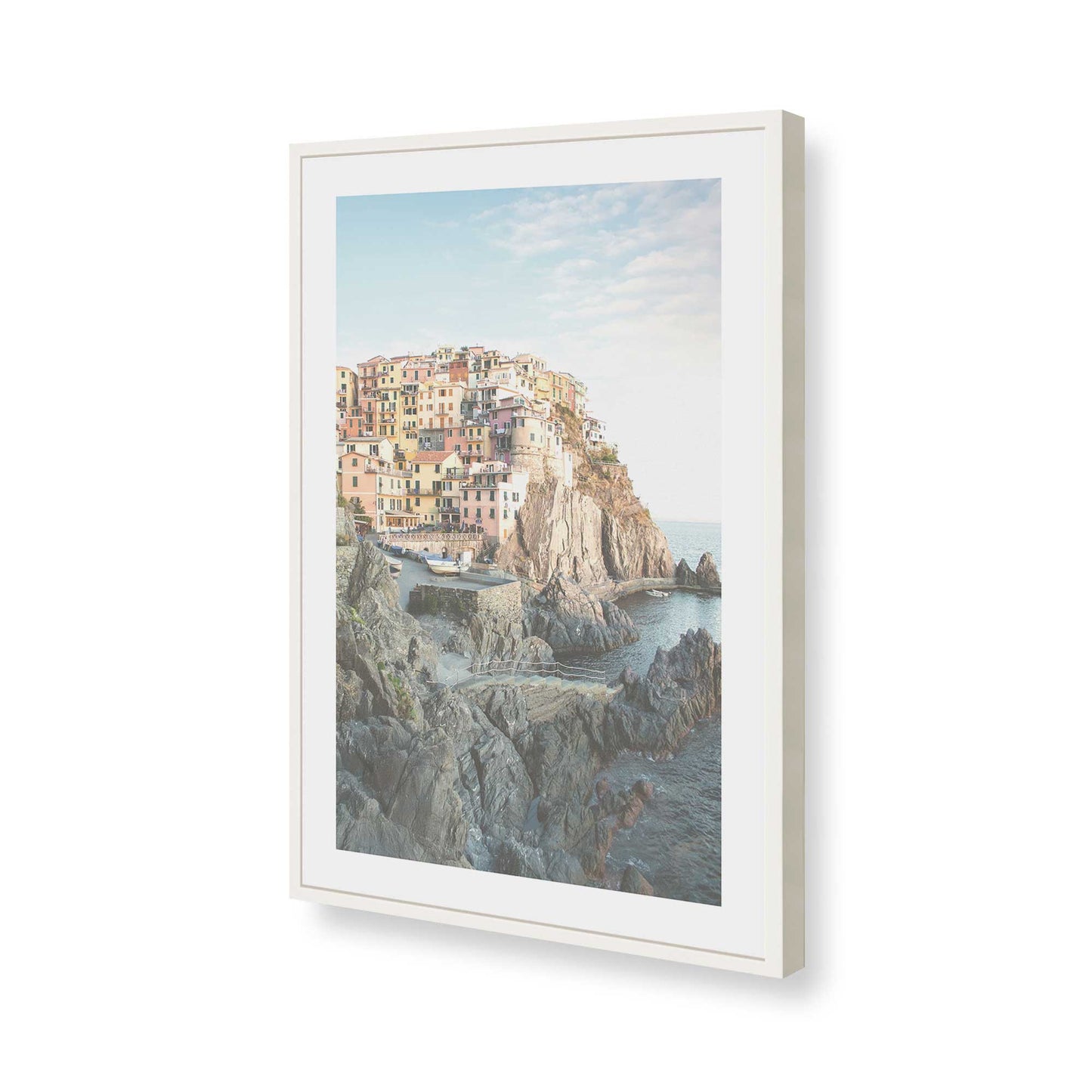 [Color:Opaque White], Picture of art in a Opaque White frame of the corner