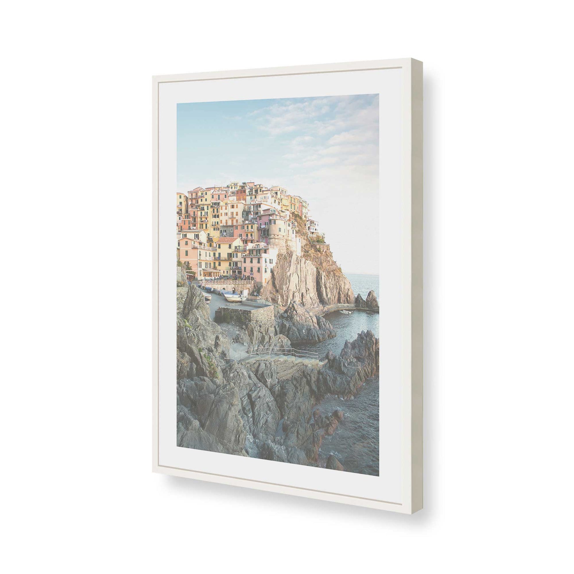 [Color:Opaque White], Picture of art in a Opaque White frame of the corner