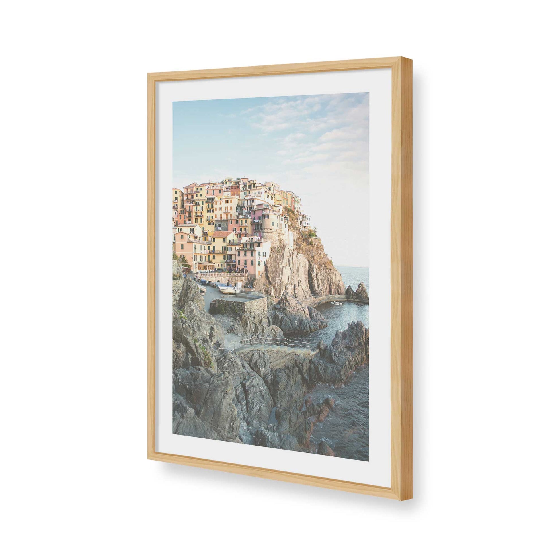 [Color:American Maple], Picture of art in a American Maple frame of the corner
