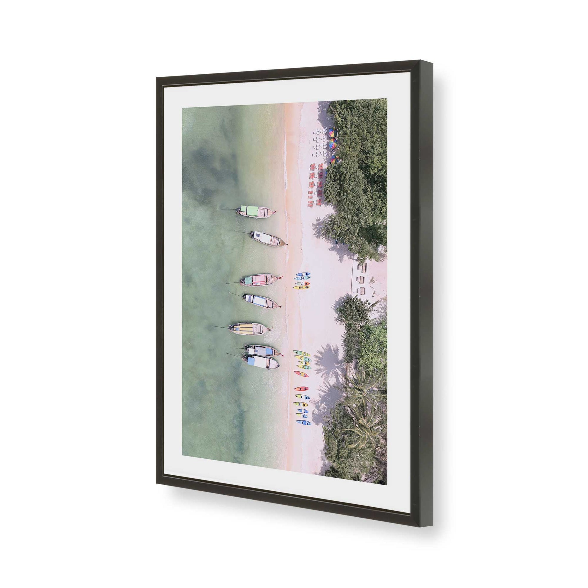 [Color:Satin Black], Picture of art in a Satin Black frame of the corner