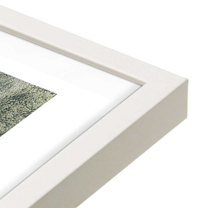 [Color:Opaque White], Picture of art in a Opaque White frame at an angle