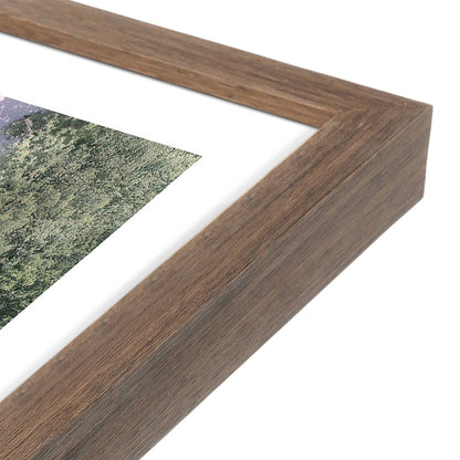 [Color:Walnut], Picture of art in a Walnut frame at an angle