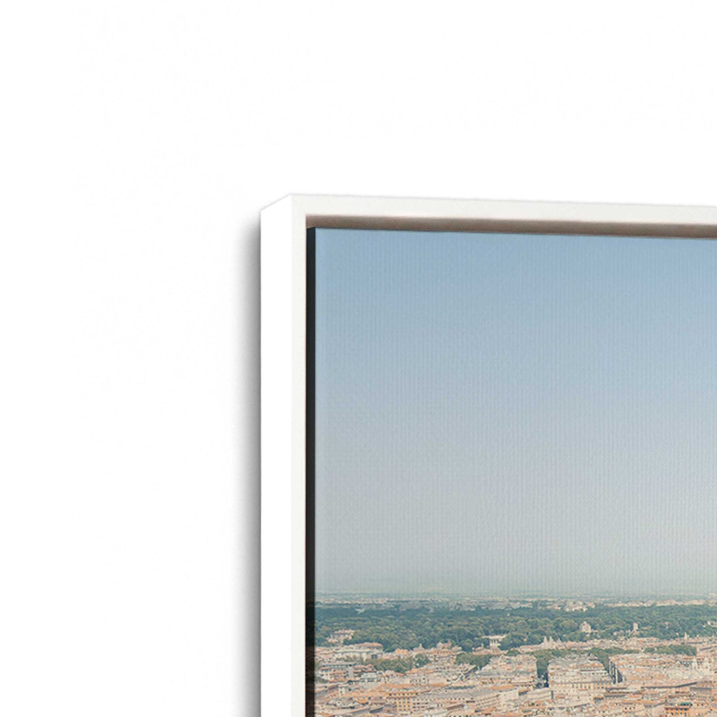 [Color:Opaque White], Picture of art in a White frame at an angle