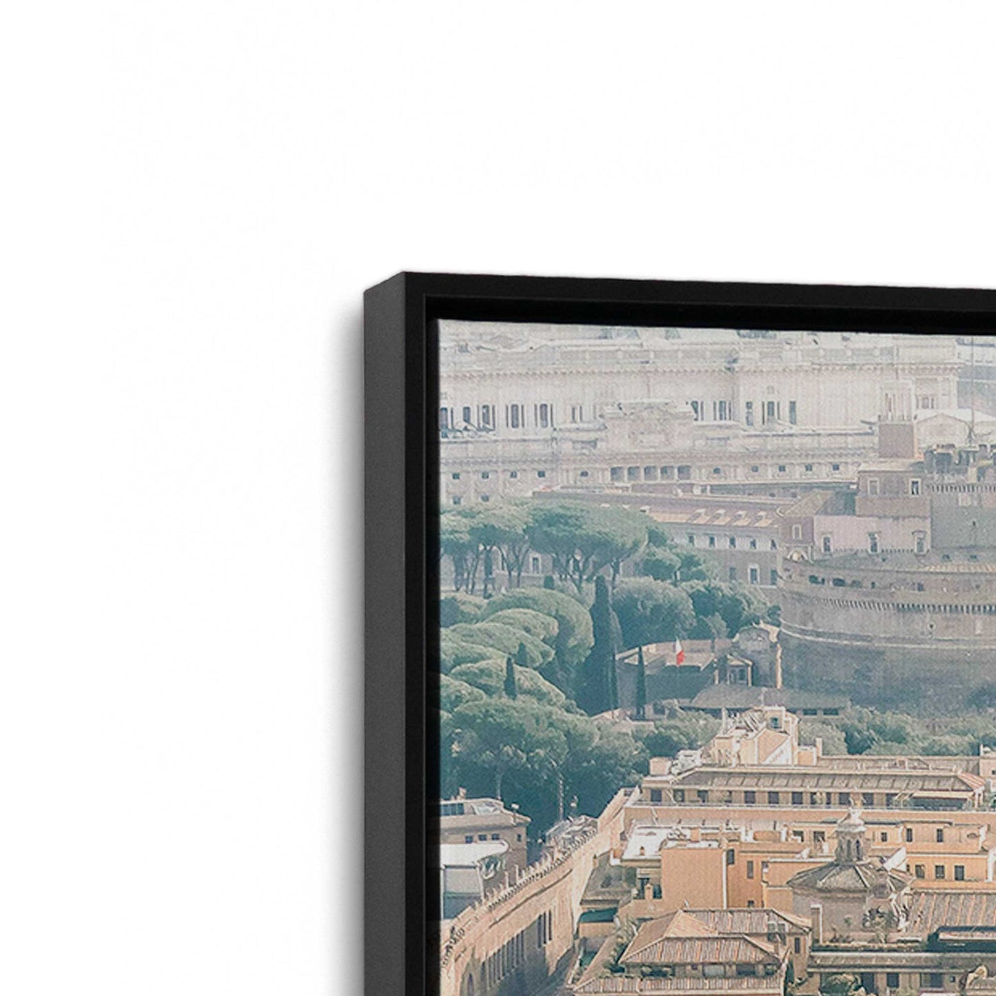 [Color:Satin Black], Picture of art in a Satin Black frame at an angle