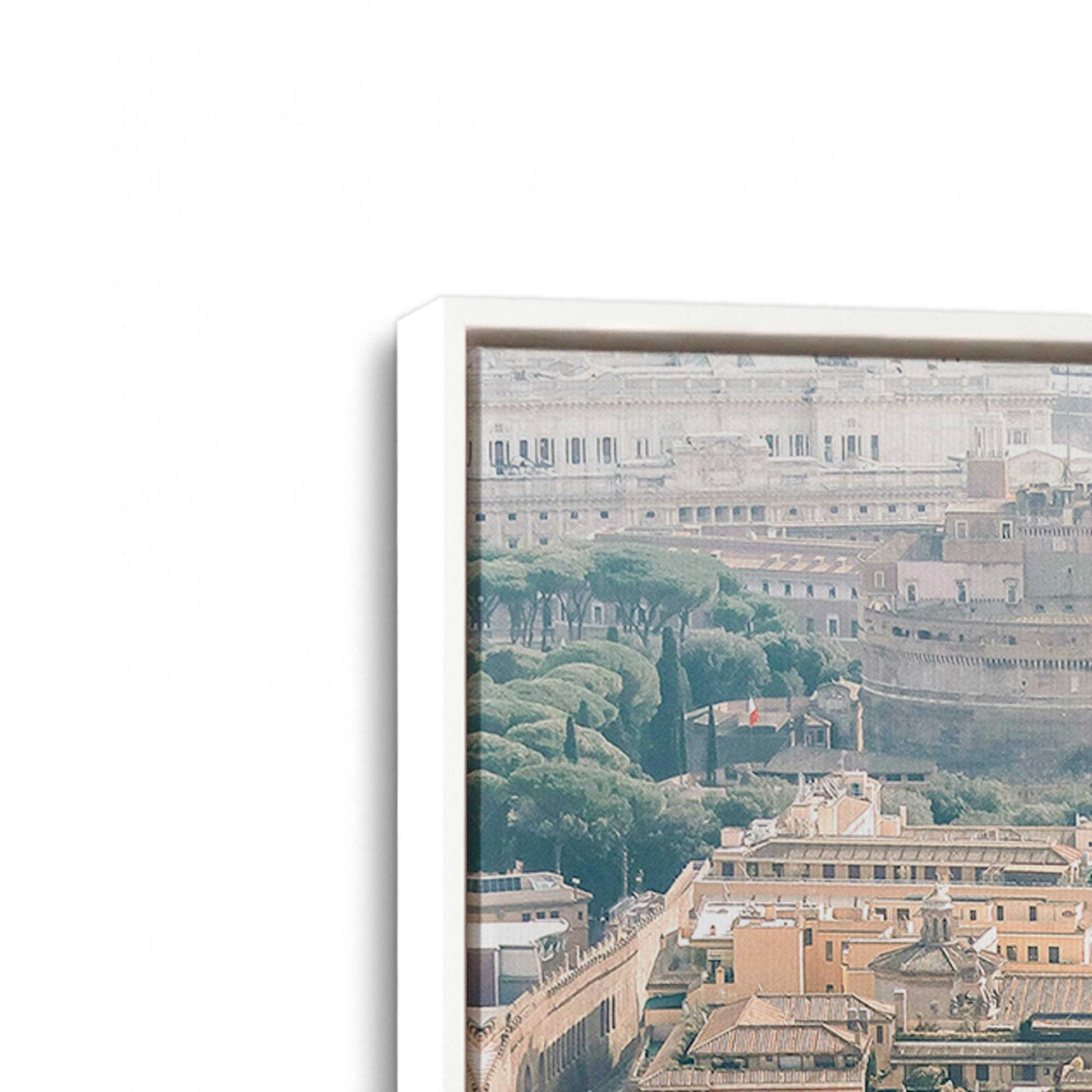 [Color:Opaque White], Picture of art in a White frame at an angle