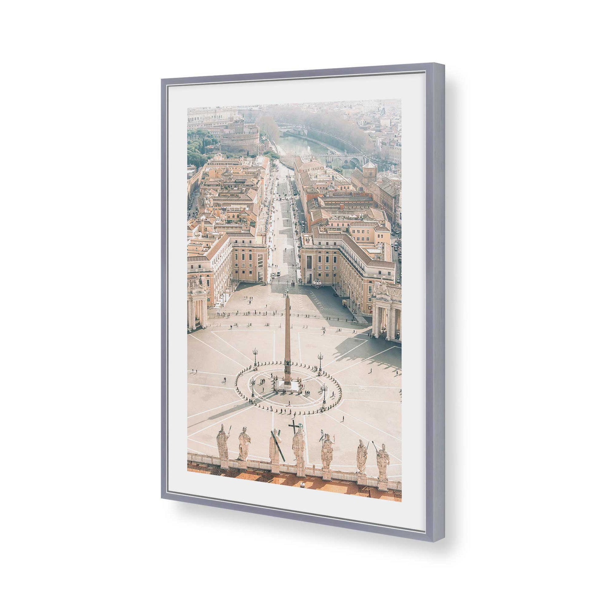 [Color:Polished Chrome], Picture of art in a Polished Chrome frame of the corner