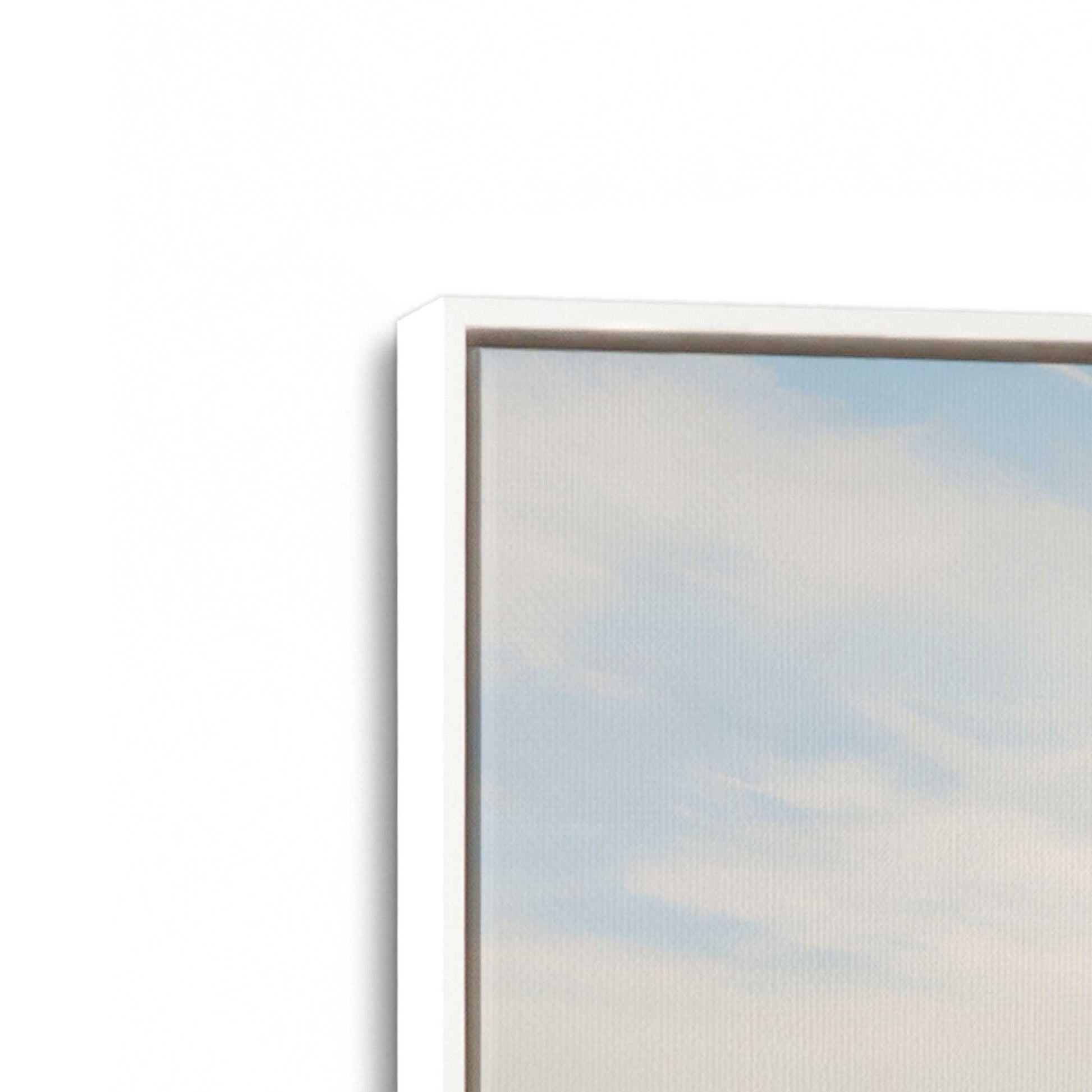 [Color:Opaque White], Picture of art in a White frame at an angle