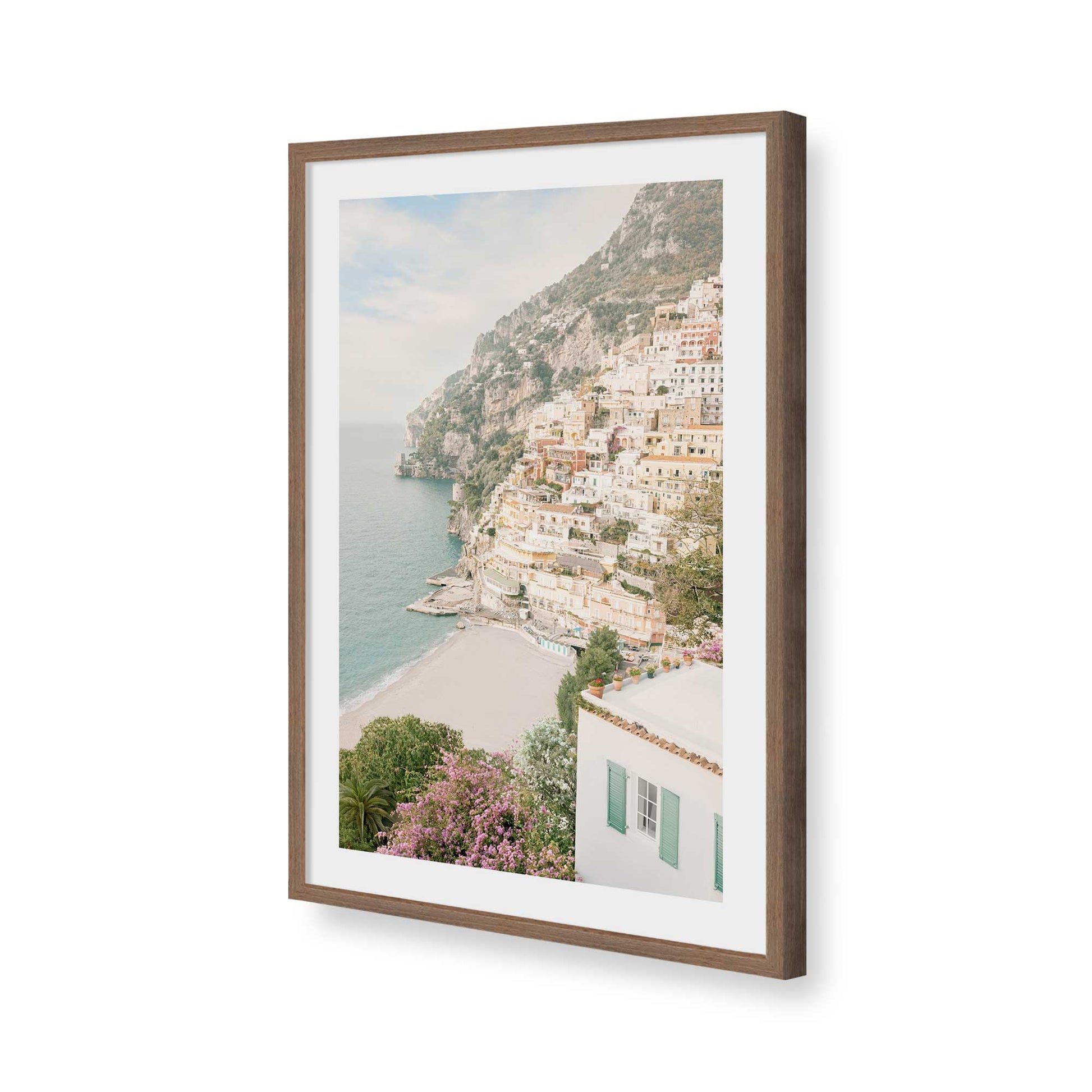 [Color:Walnut], Picture of art in a Walnut frame of the corner