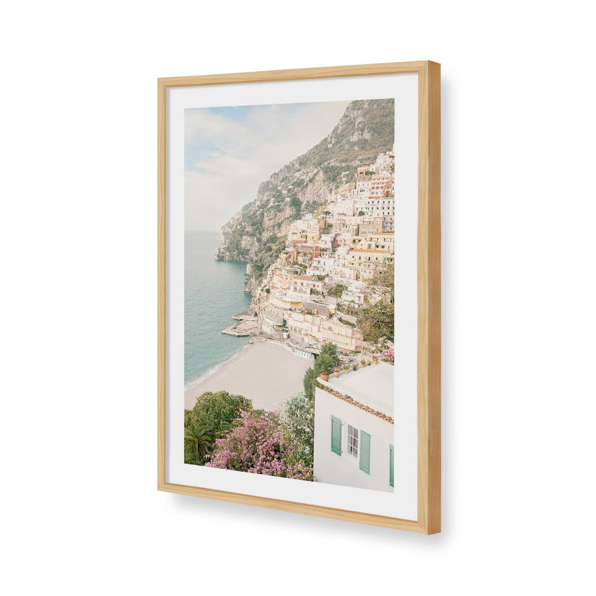 [Color:American Maple], Picture of art in a American Maple frame of the corner