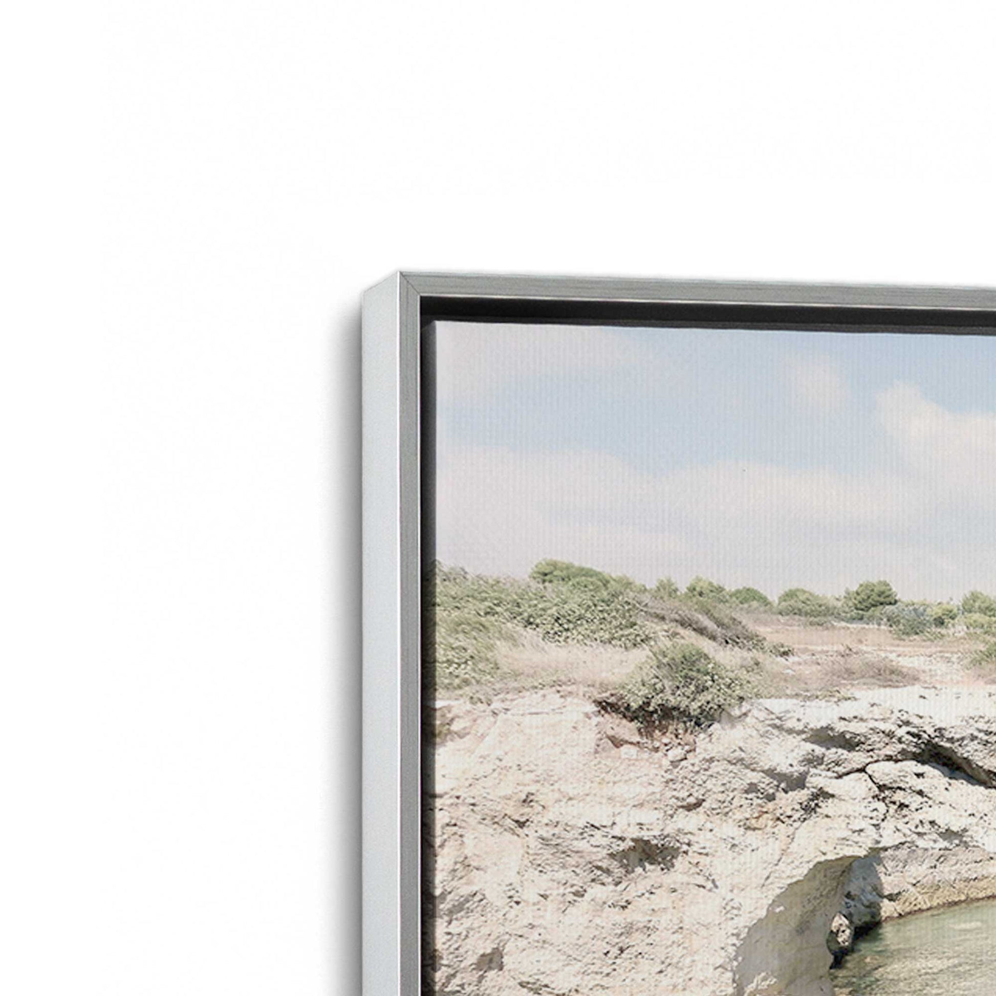 [Color:Polished Chrome], Picture of art in a Polished Chrome frame at an angle