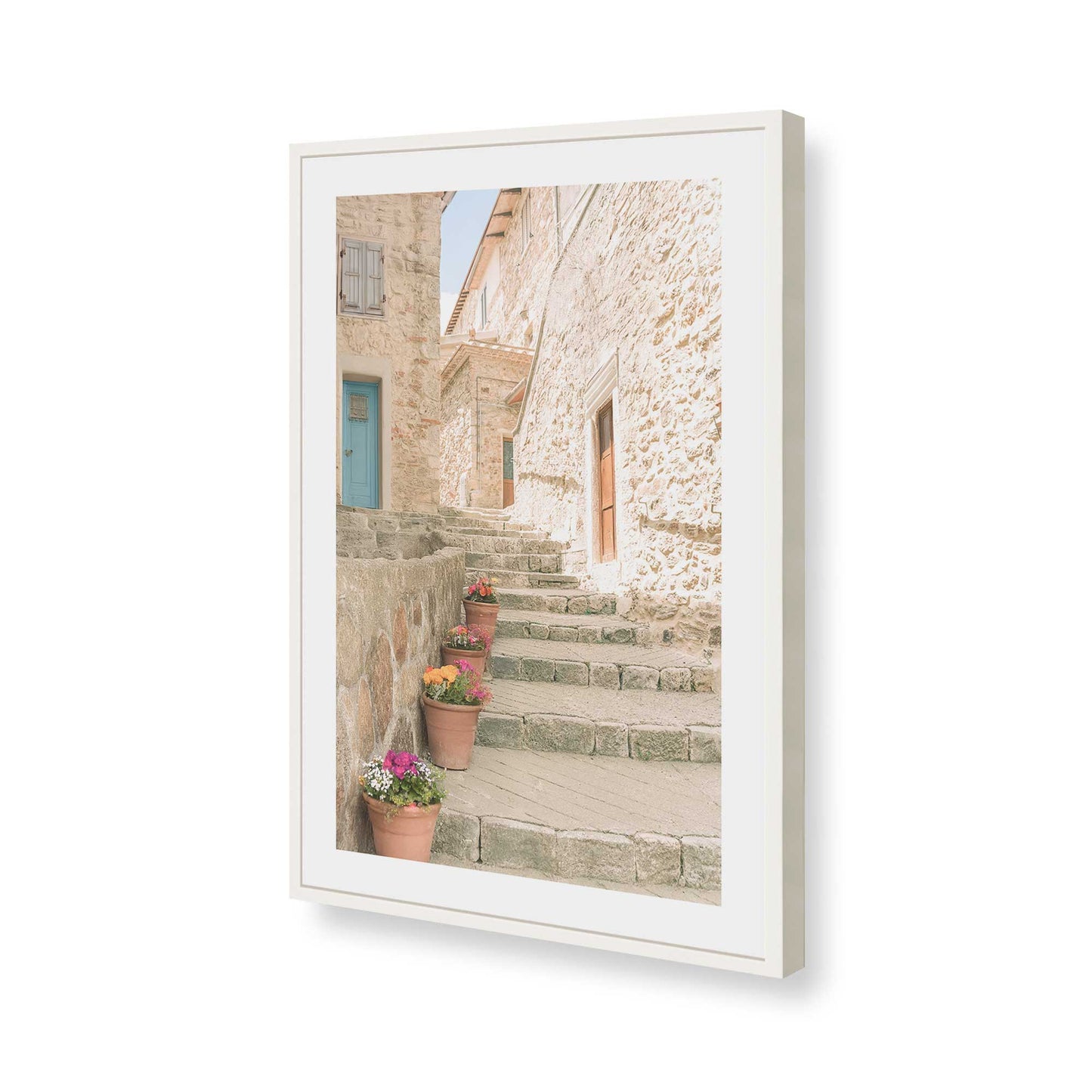 [Color:Opaque White], Picture of art in a Opaque White frame of the corner