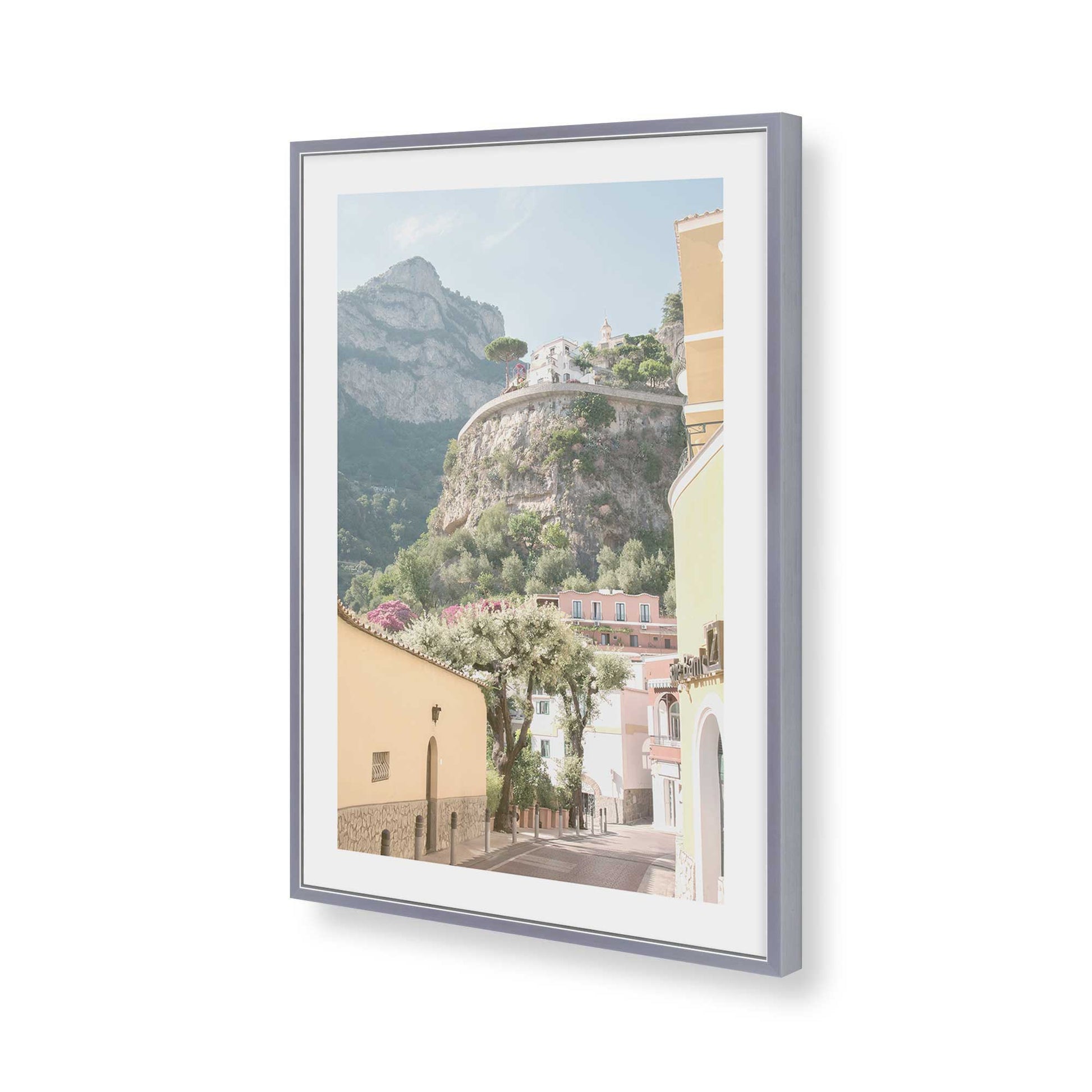 [Color:Polished Chrome], Picture of art in a Polished Chrome frame of the corner