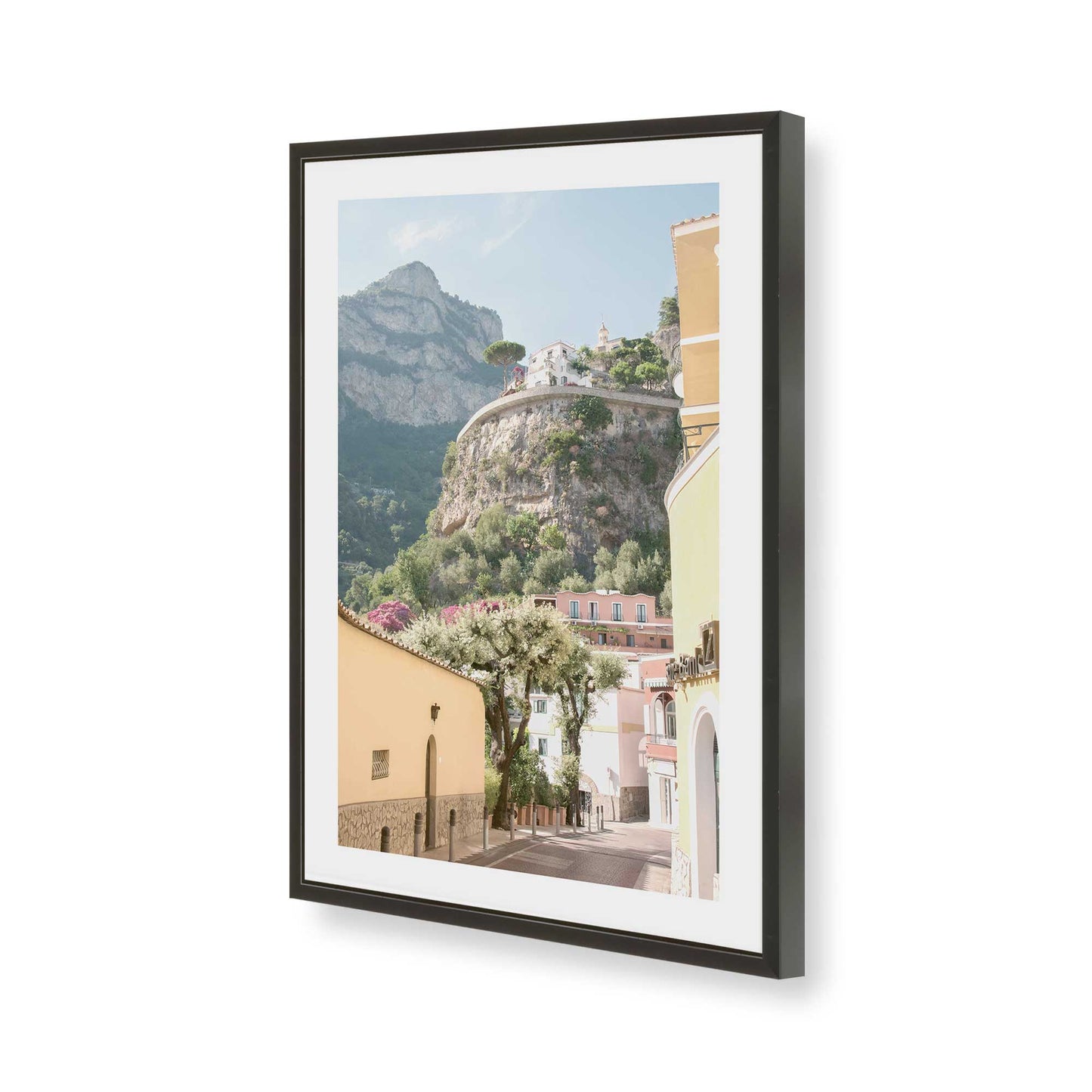 [Color:Satin Black], Picture of art in a Satin Black frame of the corner