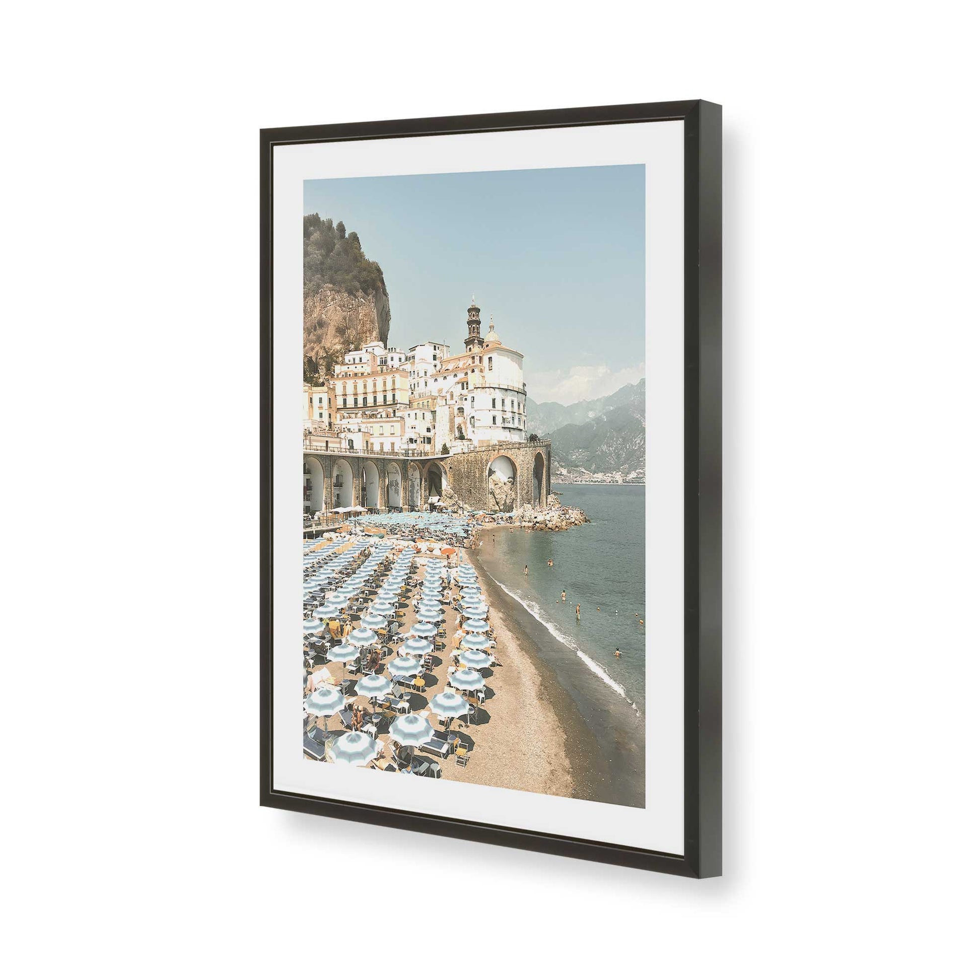 [Color:Satin Black], Picture of art in a Satin Black frame of the corner