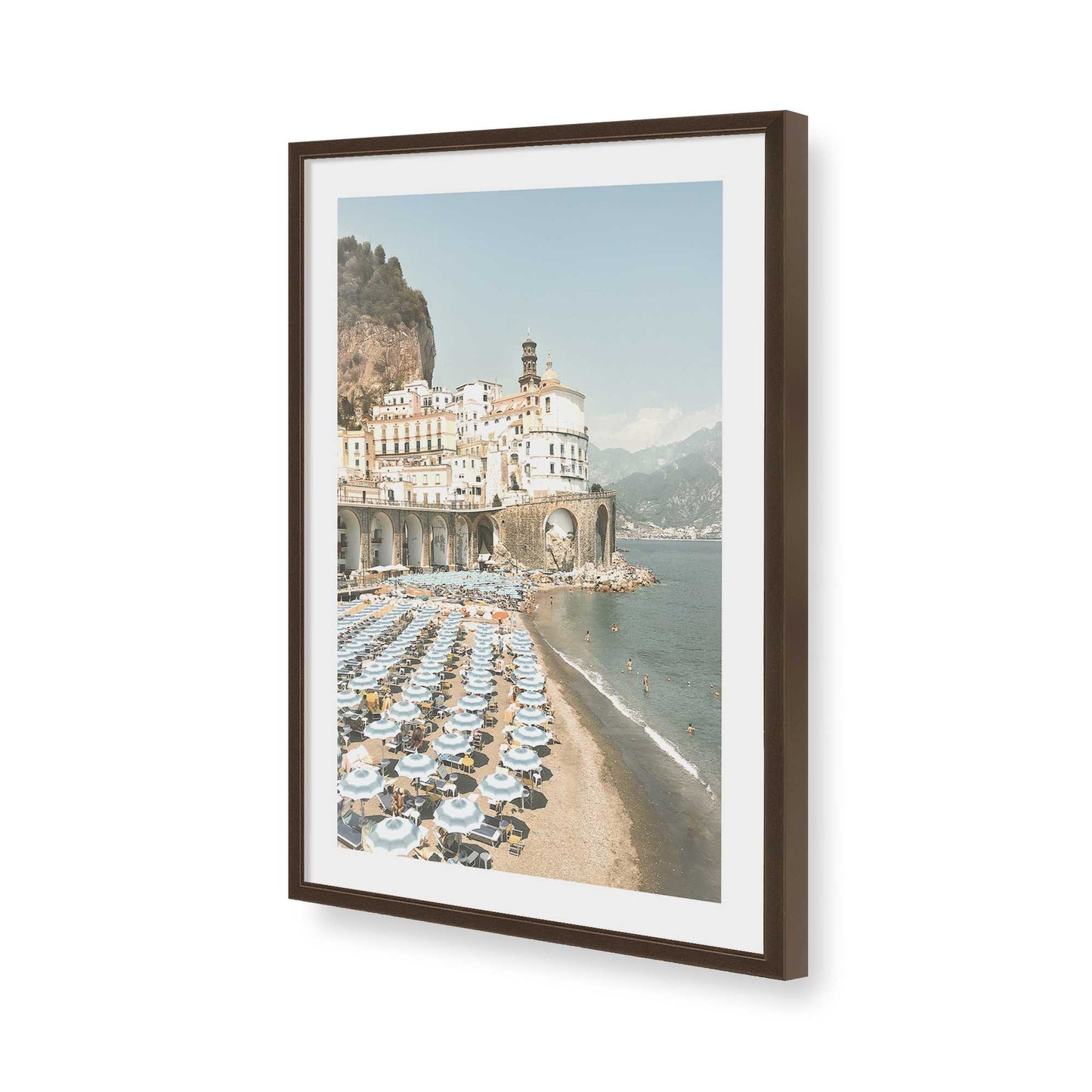 [Color:Brown], Picture of art in a Brown frame of the corner