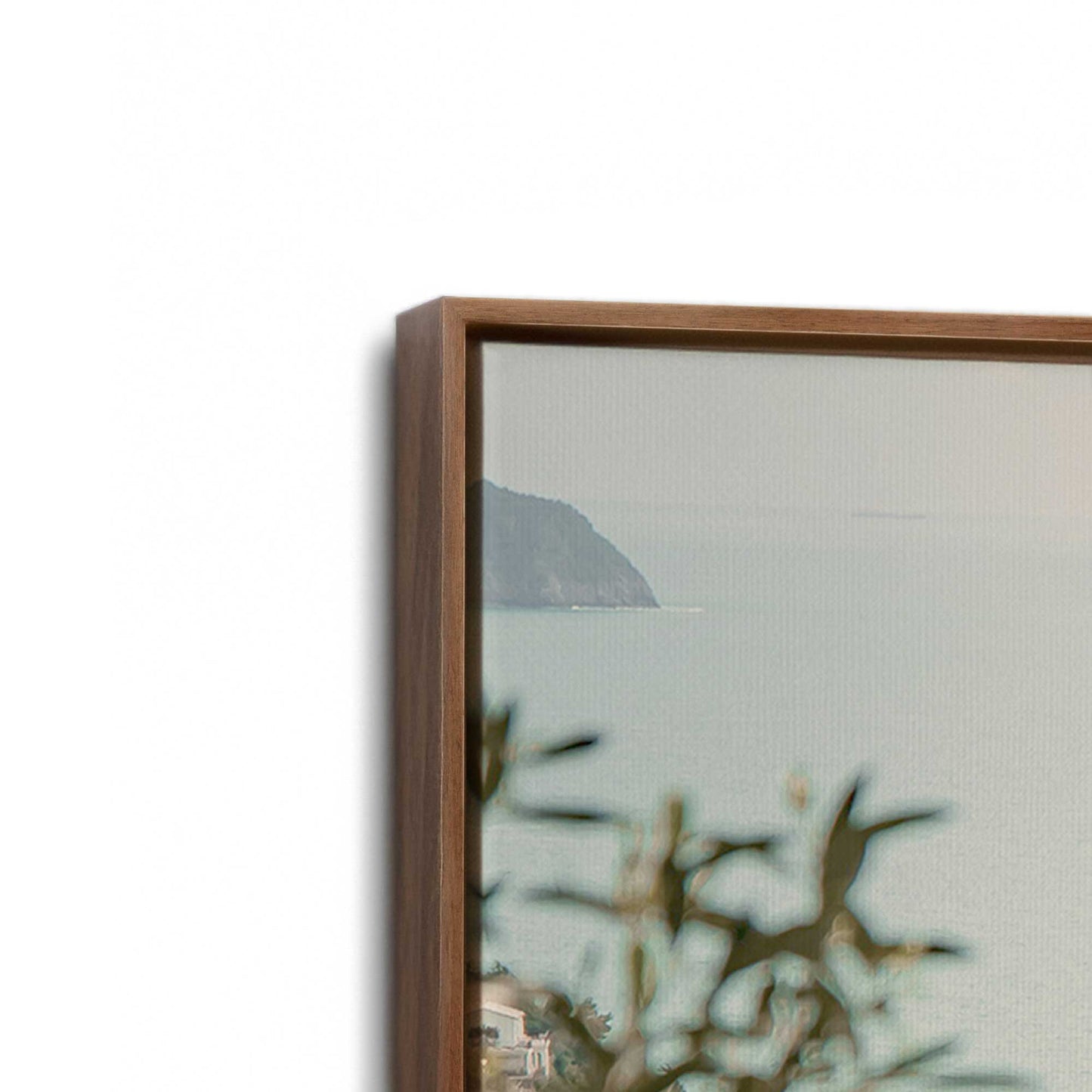 [Color:Walnut], Picture of art in a Walnut frame at an angle