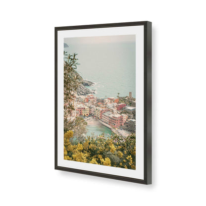 [Color:Satin Black], Picture of art in a Satin Black frame of the corner