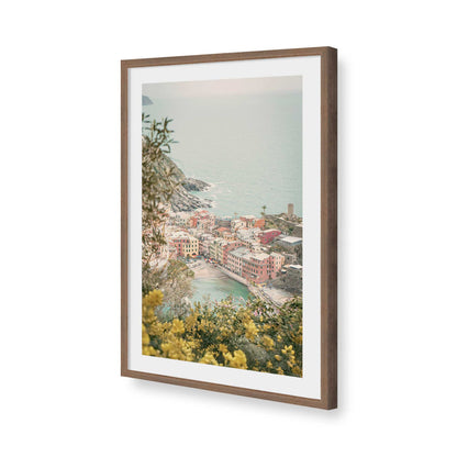[Color:Walnut], Picture of art in a Walnut frame of the corner
