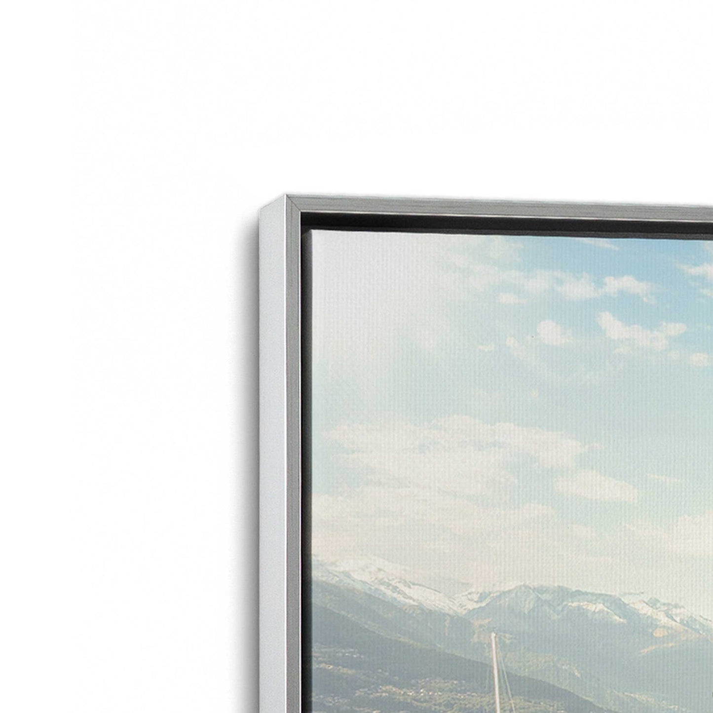 [Color:Polished Chrome], Picture of art in a Polished Chrome frame at an angle