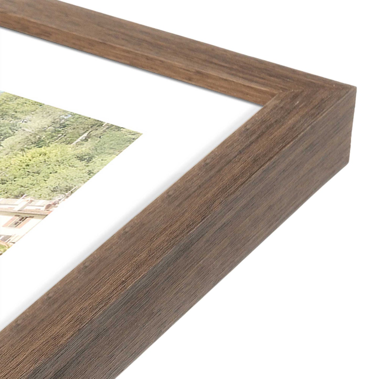 [Color:Walnut], Picture of art in a Walnut frame at an angle