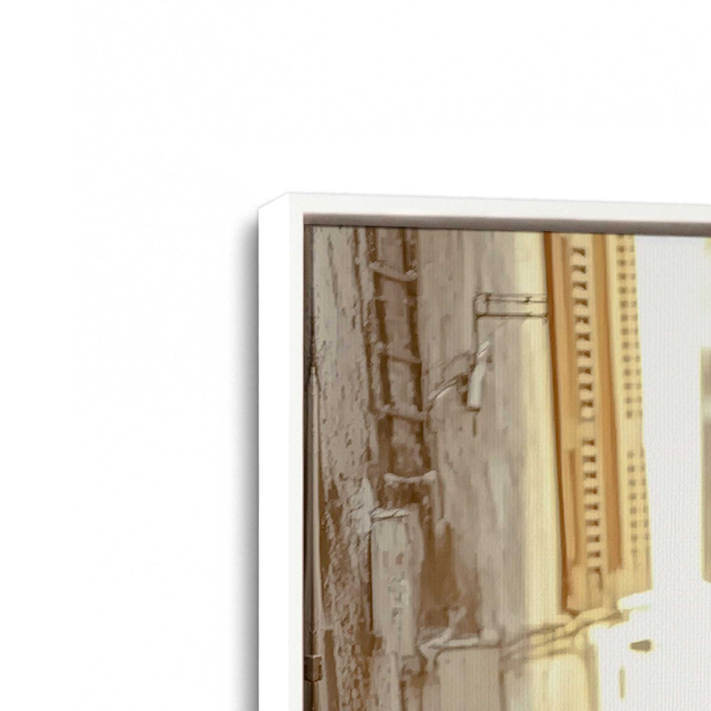 [Color:Opaque White], Picture of art in a White frame at an angle