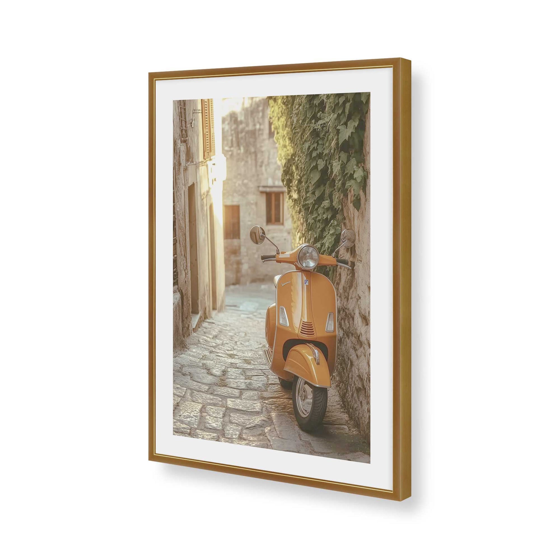 [Color:Polished Gold], Picture of art in a Polished Gold frame of the corner