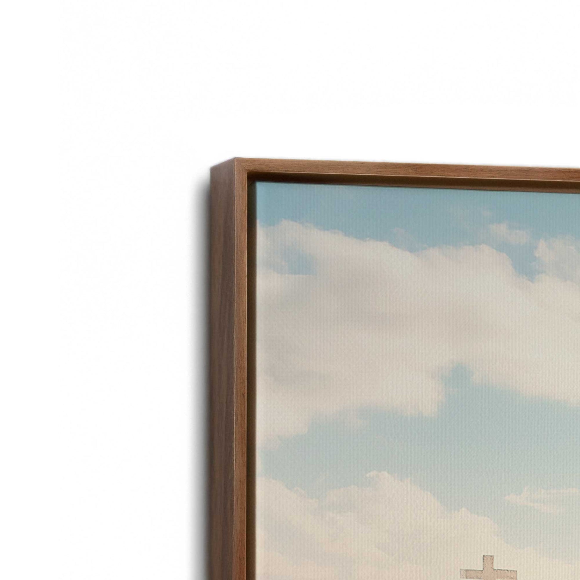 [Color:Walnut], Picture of art in a Walnut frame at an angle