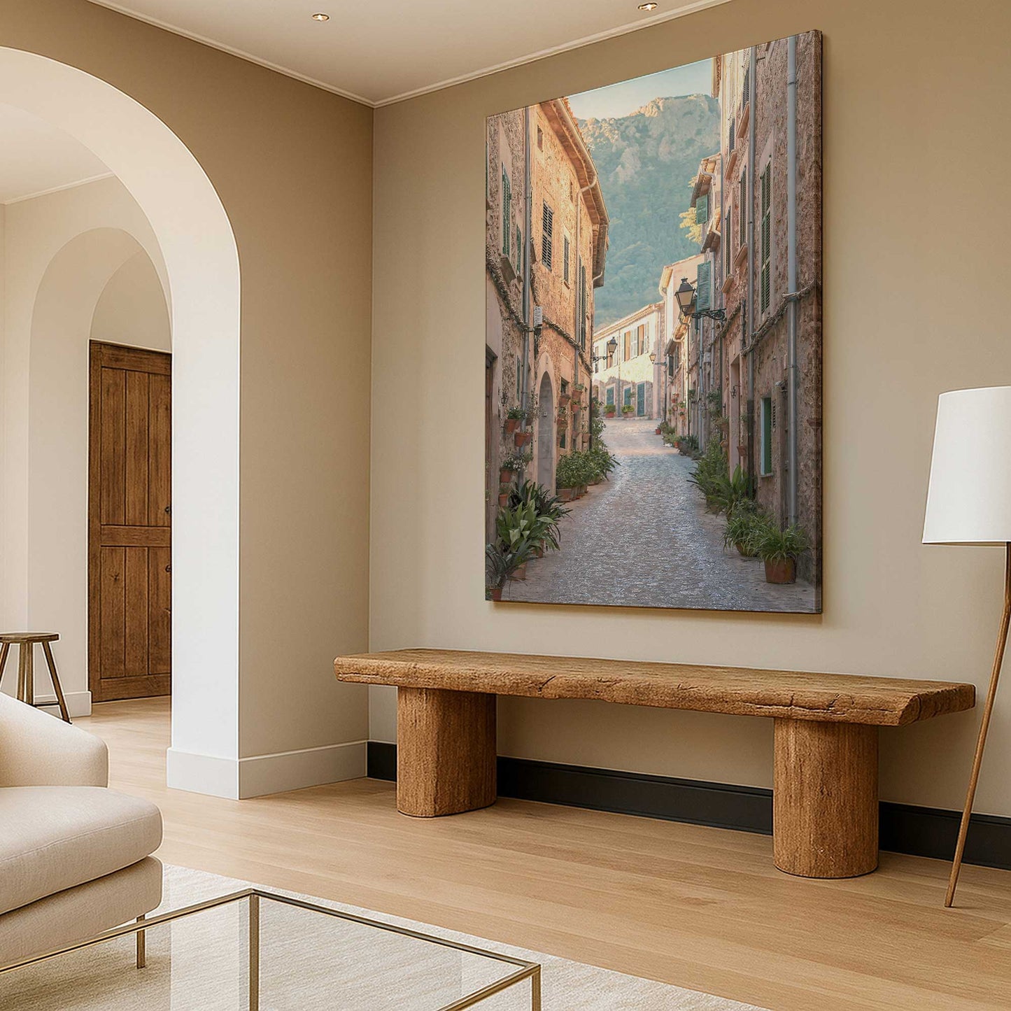 [Color:Stretched Canvas], Picture of art in a room
