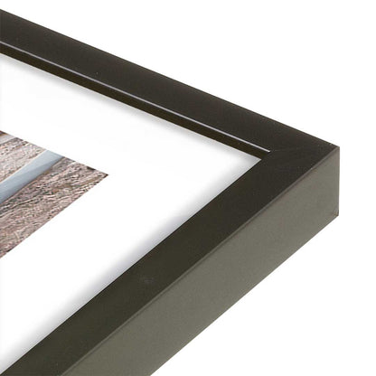 [Color:Satin Black], Picture of art in a Satin Black frame at an angle