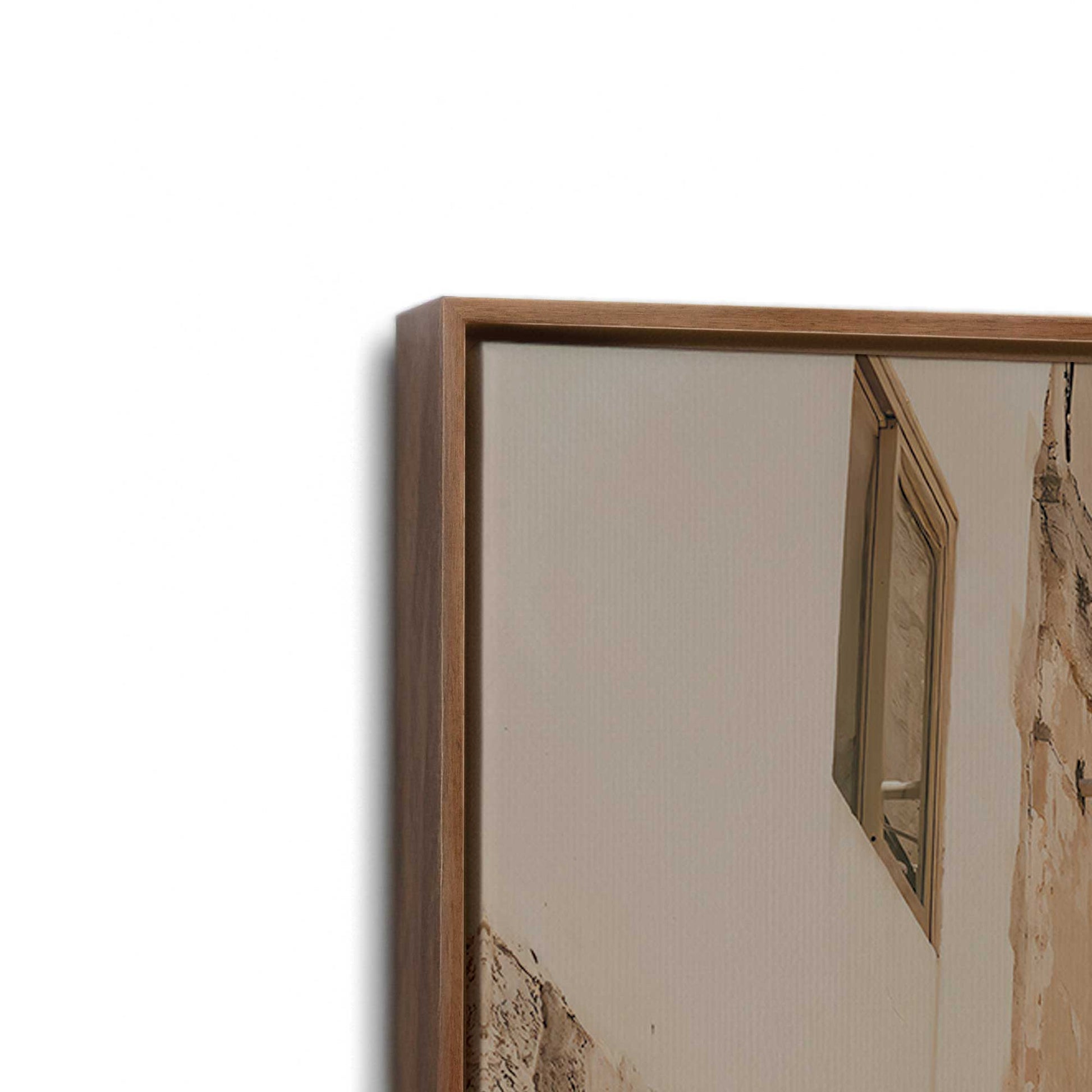 [Color:Walnut], Picture of art in a Walnut frame at an angle