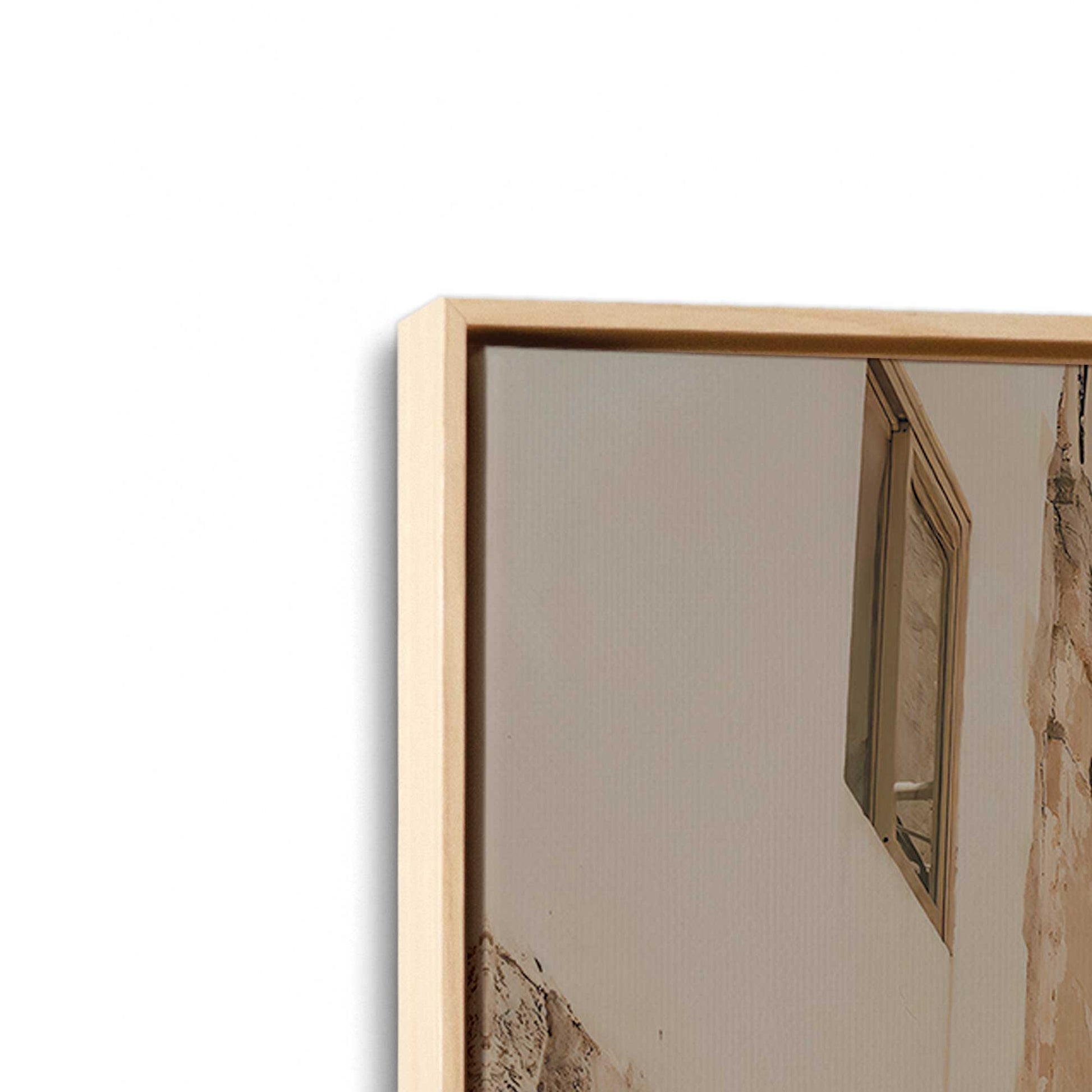[Color:American Maple], Picture of art in a American Maple frame at an angle