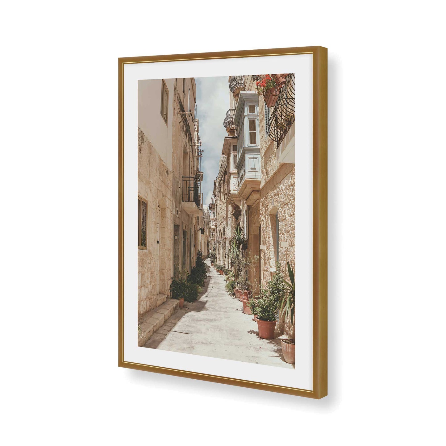 [Color:Polished Gold], Picture of art in a Polished Gold frame of the corner
