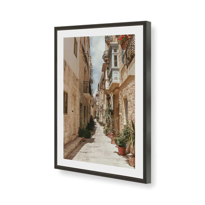 [Color:Satin Black], Picture of art in a Satin Black frame of the corner
