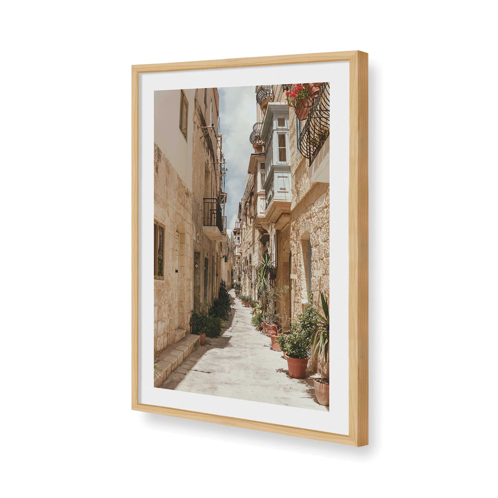 [Color:American Maple], Picture of art in a American Maple frame of the corner