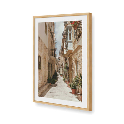 [Color:American Maple], Picture of art in a American Maple frame of the corner