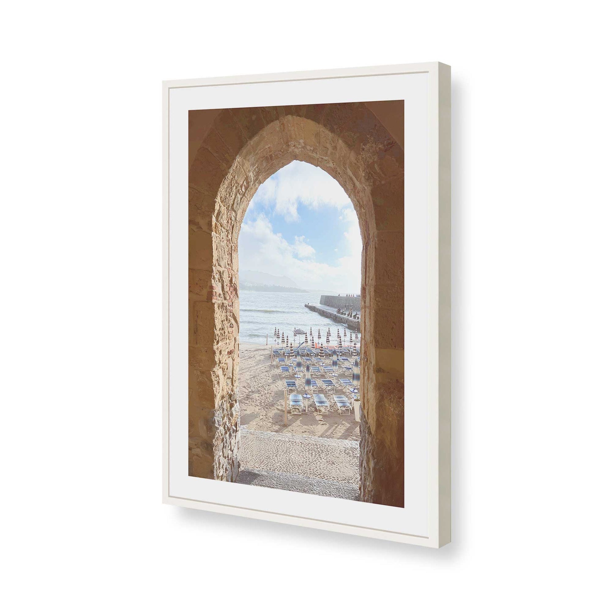 [Color:Opaque White], Picture of art in a Opaque White frame of the corner