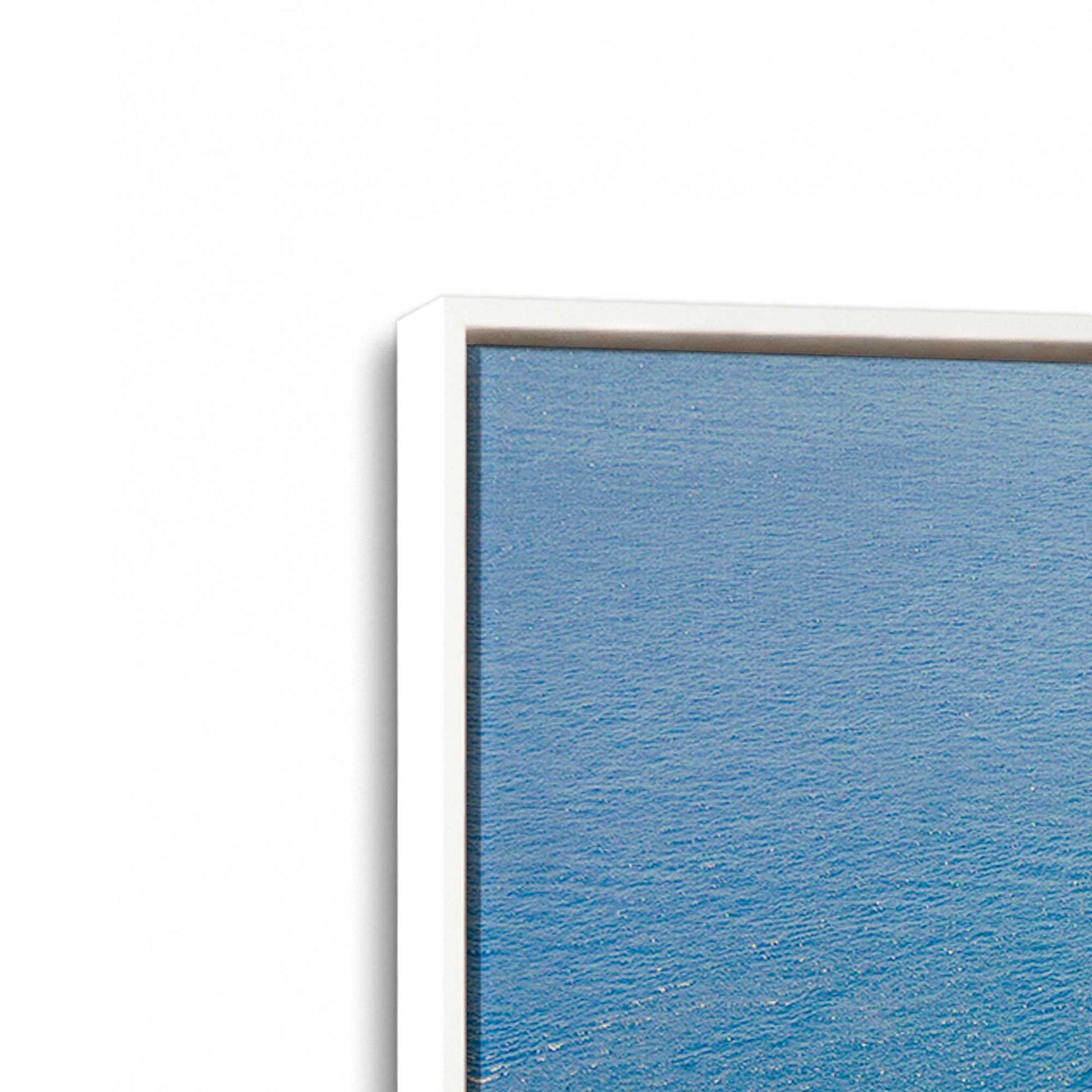[Color:Opaque White], Picture of art in a White frame at an angle