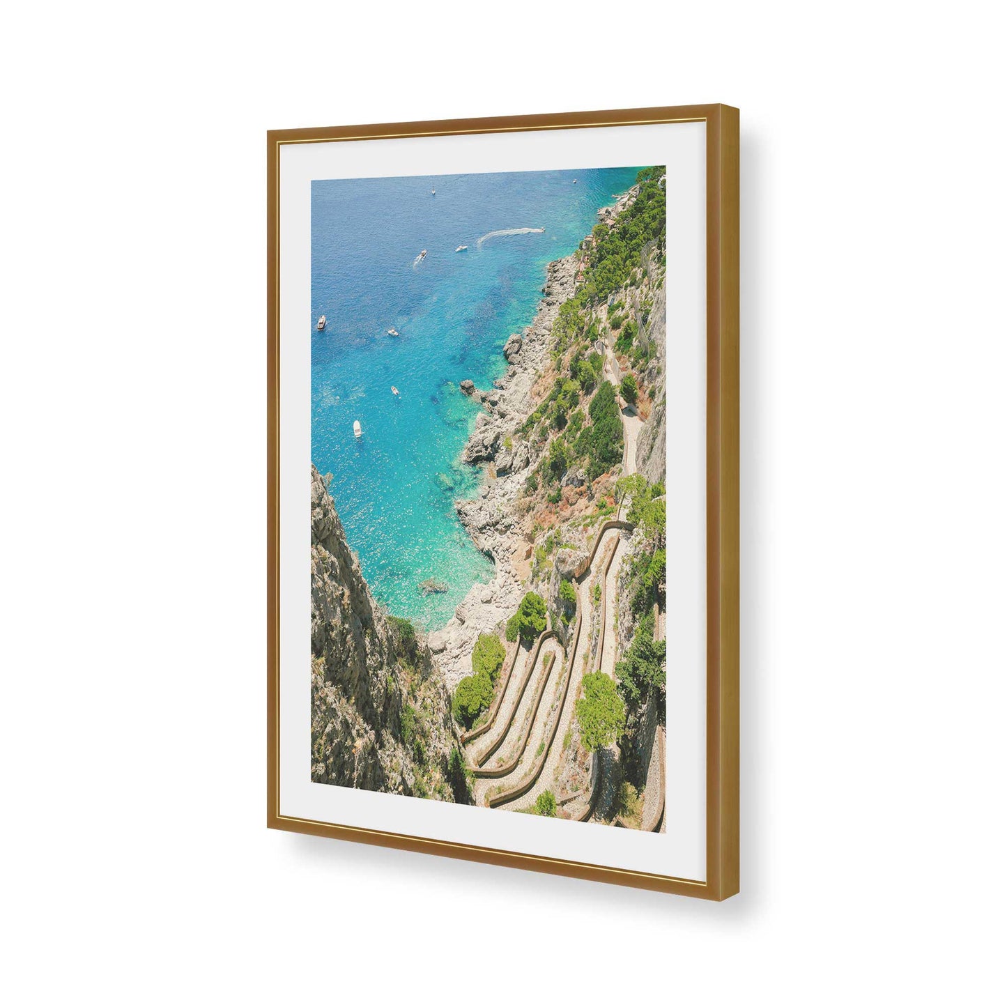 [Color:Polished Gold], Picture of art in a Polished Gold frame of the corner