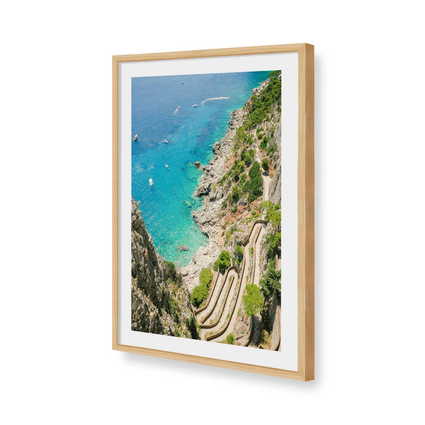 [Color:American Maple], Picture of art in a American Maple frame of the corner