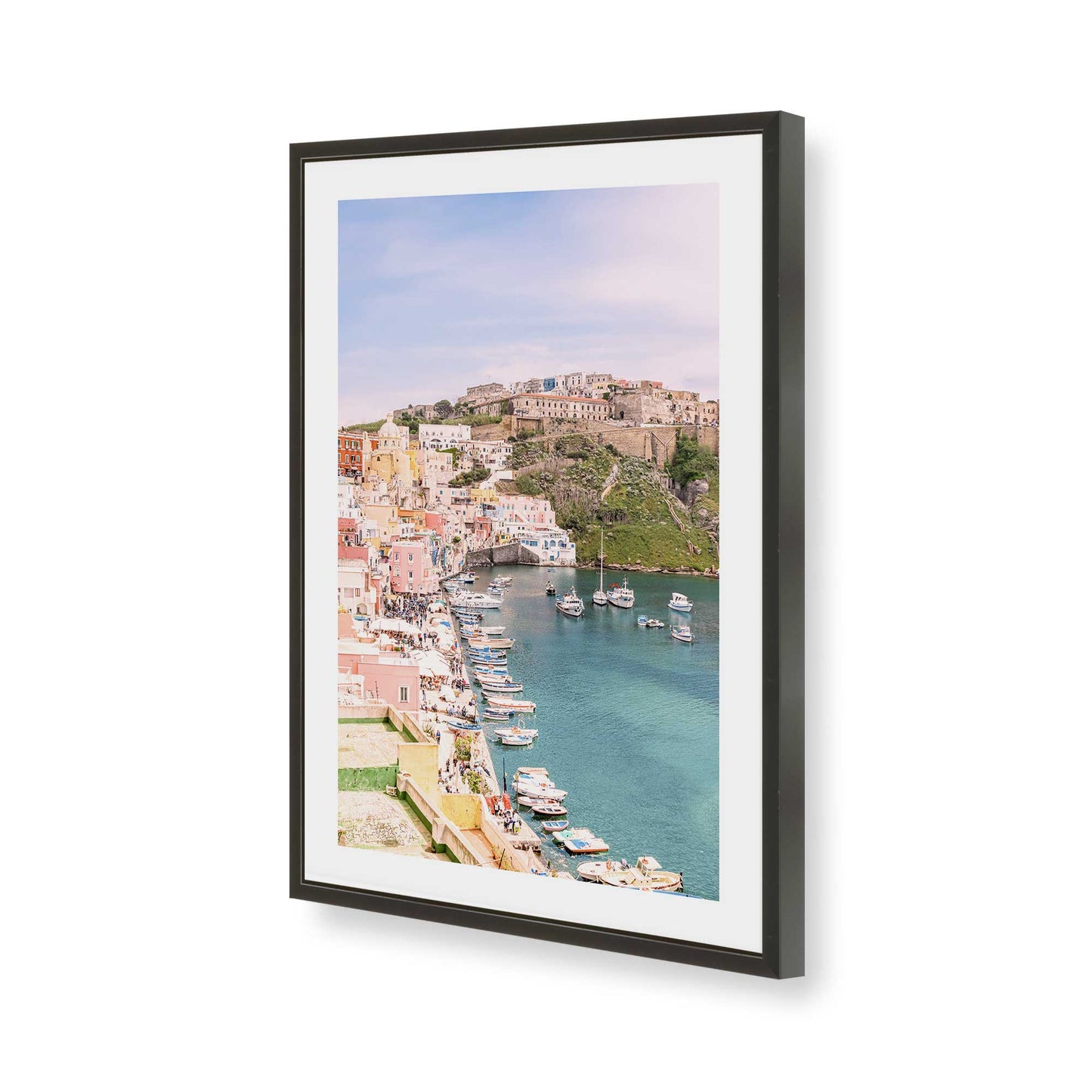 [Color:Satin Black], Picture of art in a Satin Black frame of the corner