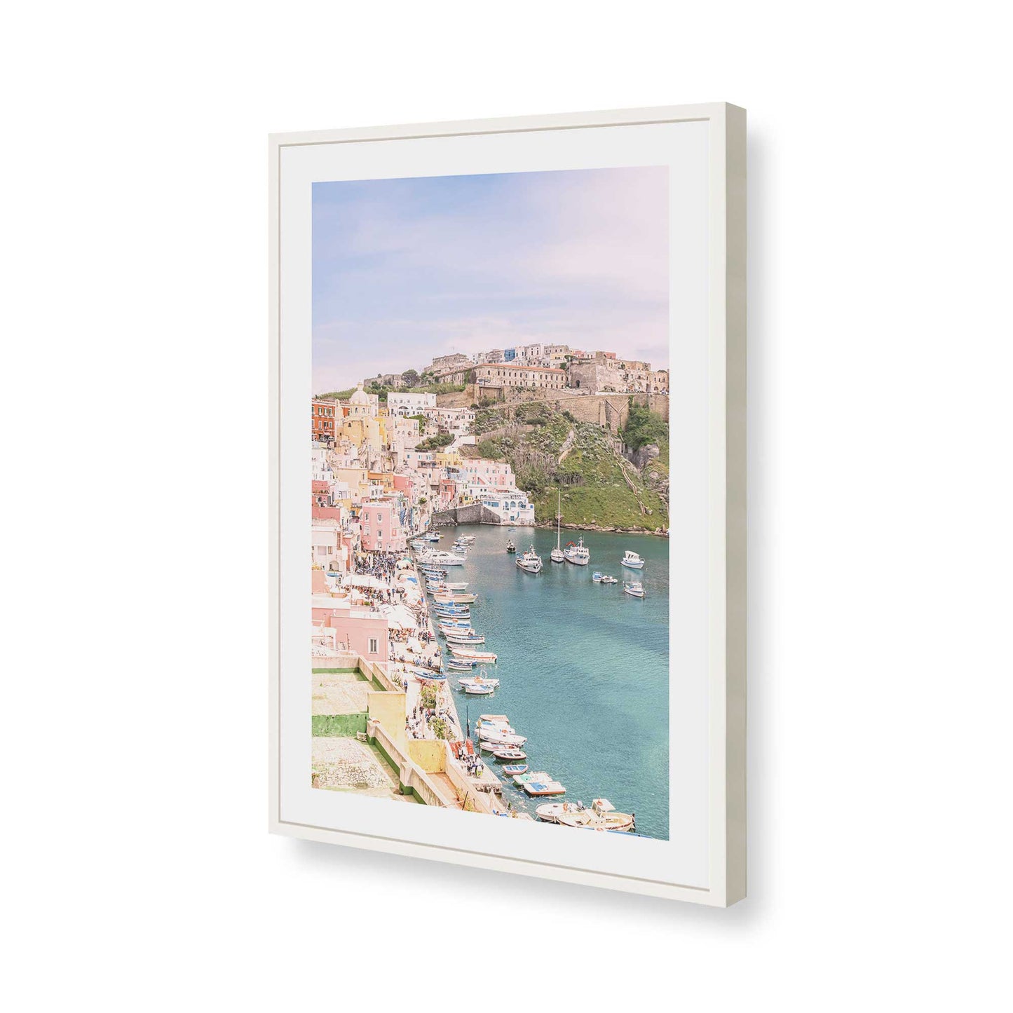 [Color:Opaque White], Picture of art in a Opaque White frame of the corner