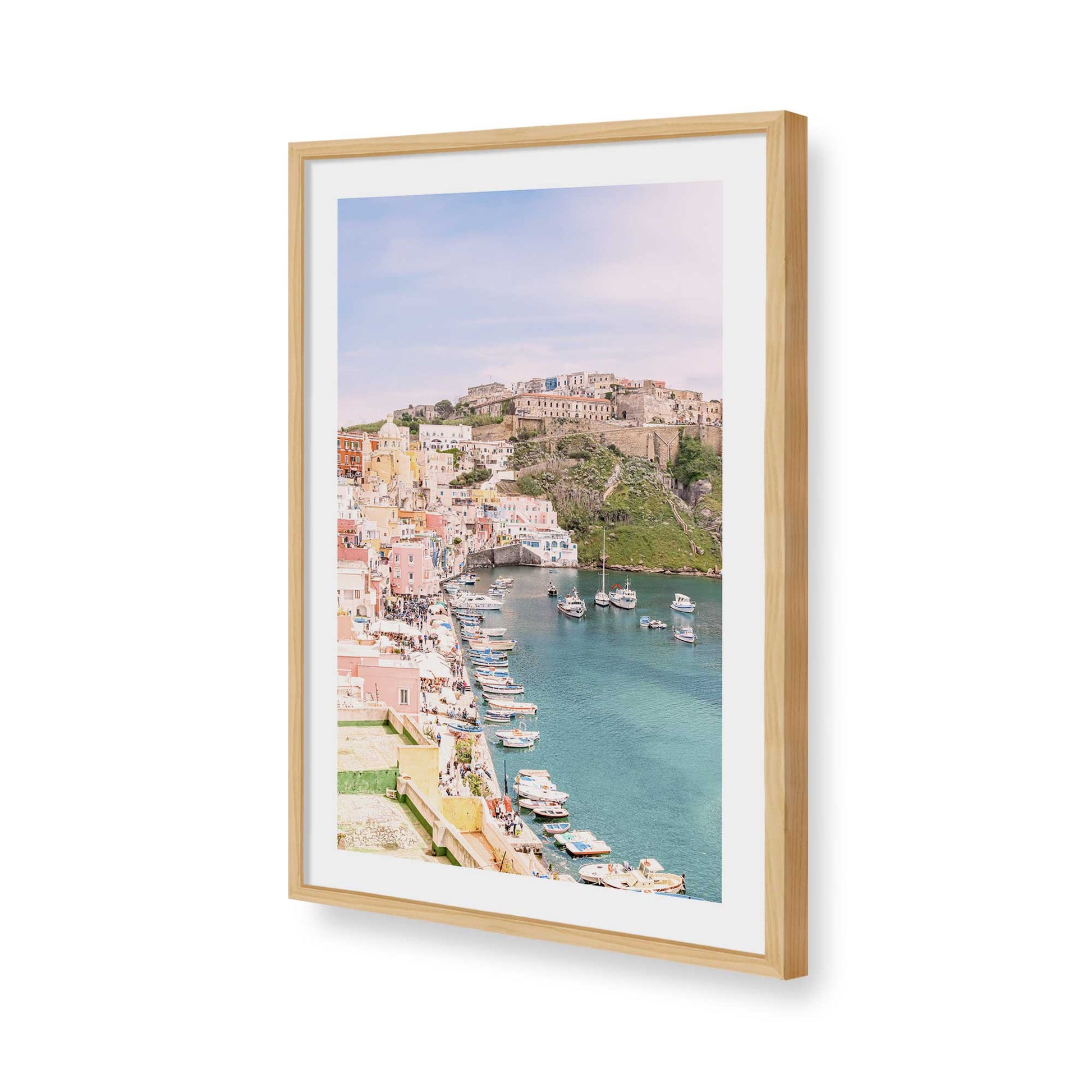 [Color:American Maple], Picture of art in a American Maple frame of the corner