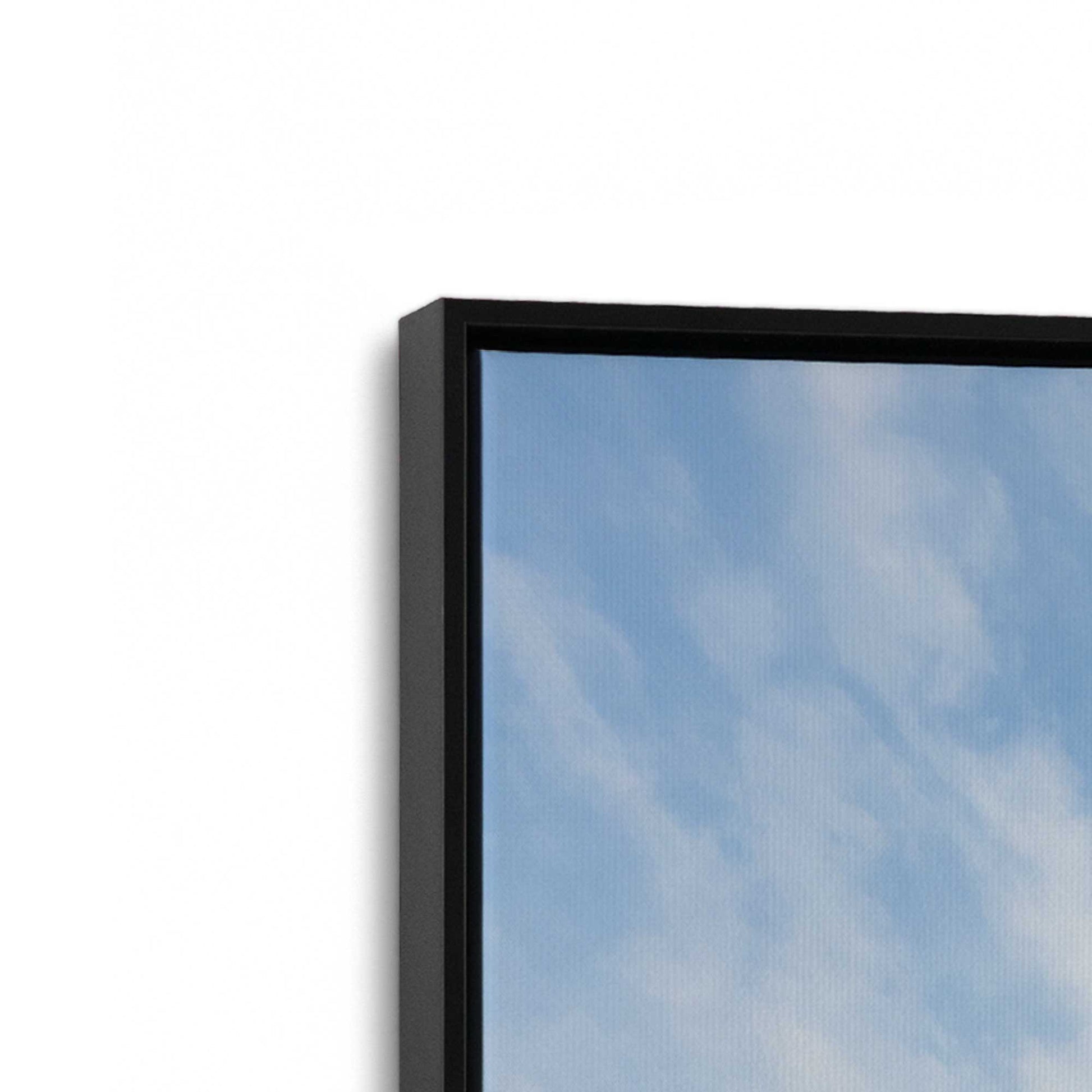 [Color:Satin Black], Picture of art in a Satin Black frame at an angle