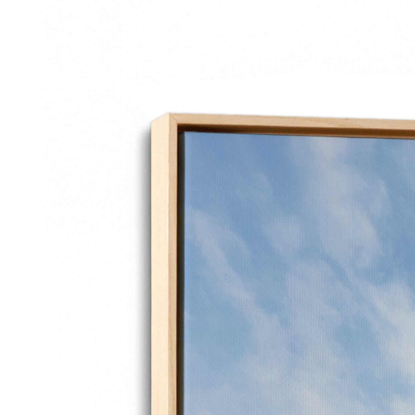 [Color:American Maple], Picture of art in a American Maple frame at an angle