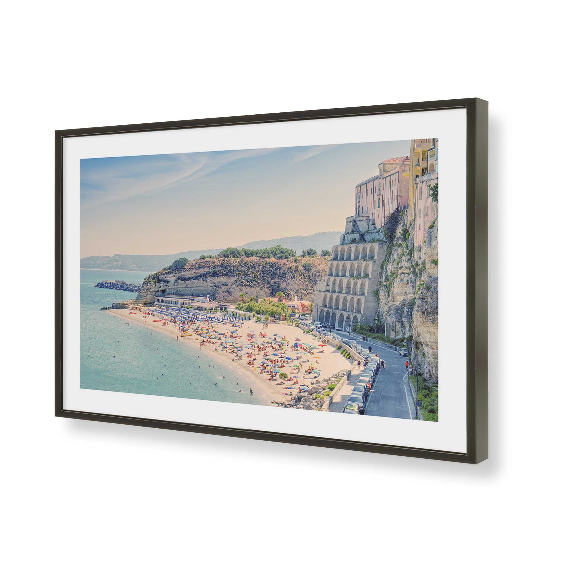 [Color:Satin Black], Picture of art in a Satin Black frame of the corner