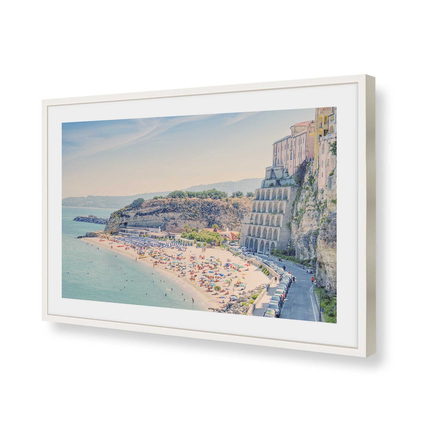 [Color:Opaque White], Picture of art in a Opaque White frame of the corner