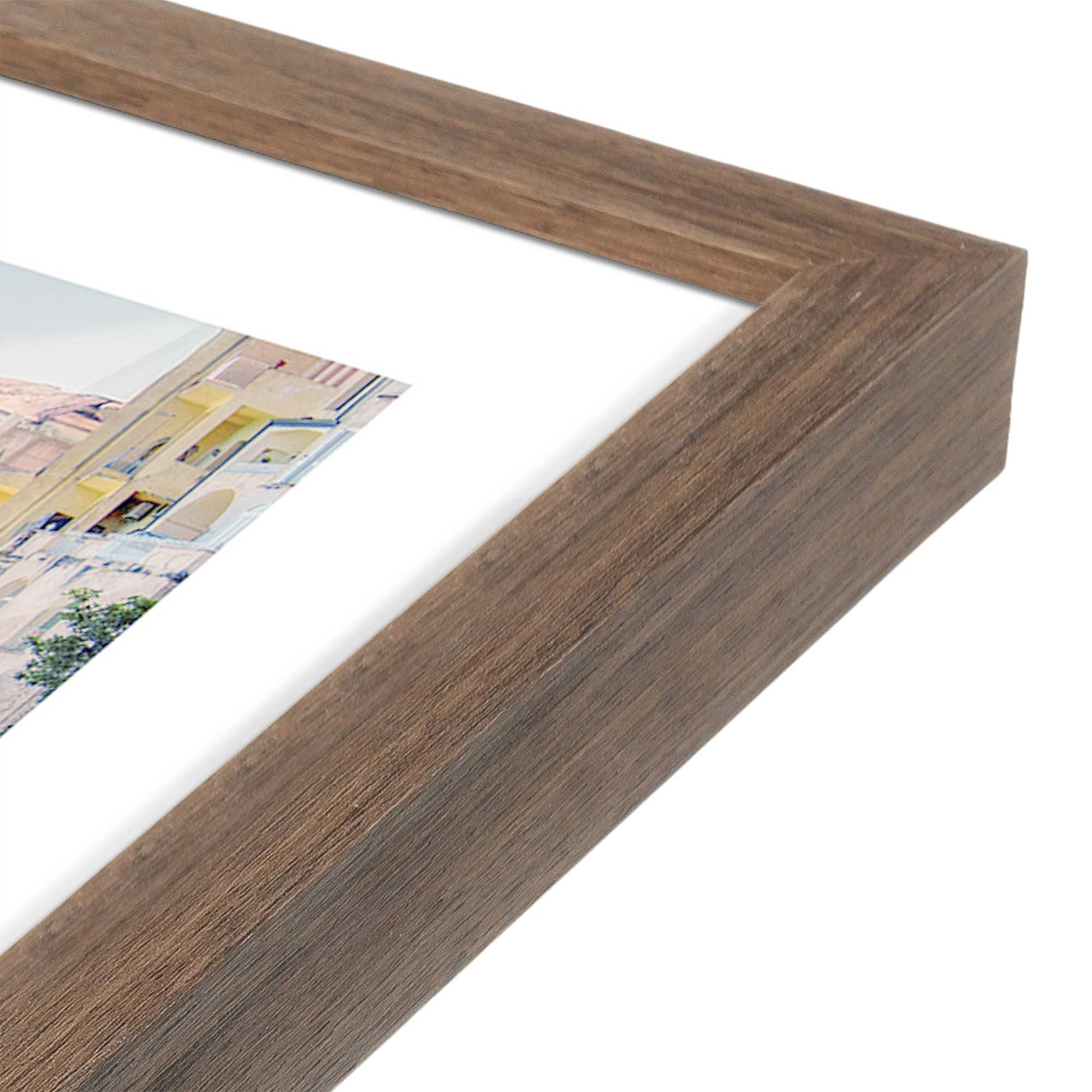[Color:Walnut], Picture of art in a Walnut frame at an angle