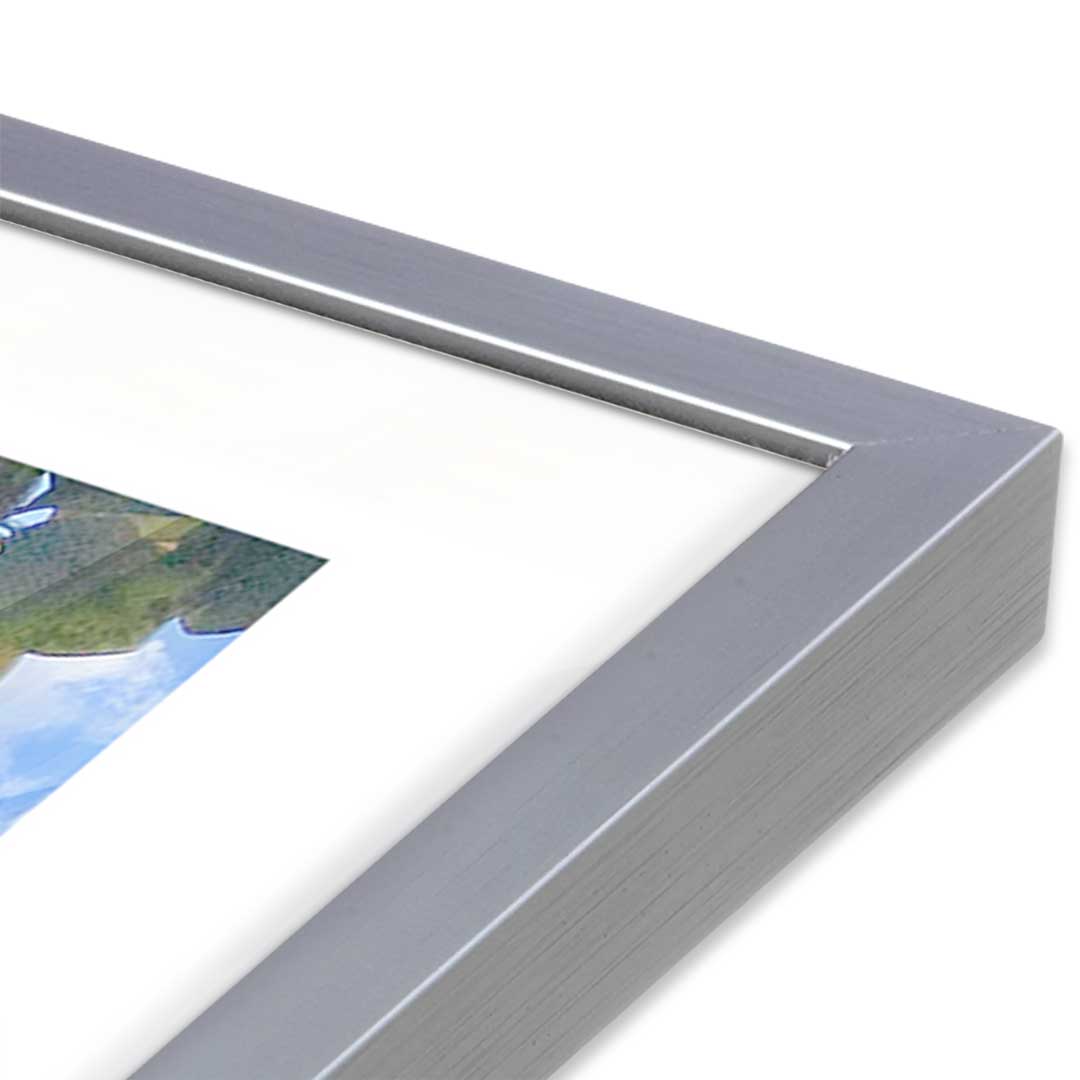 [Color:Polished Chrome], Picture of art in a Polished Chrome frame at an angle