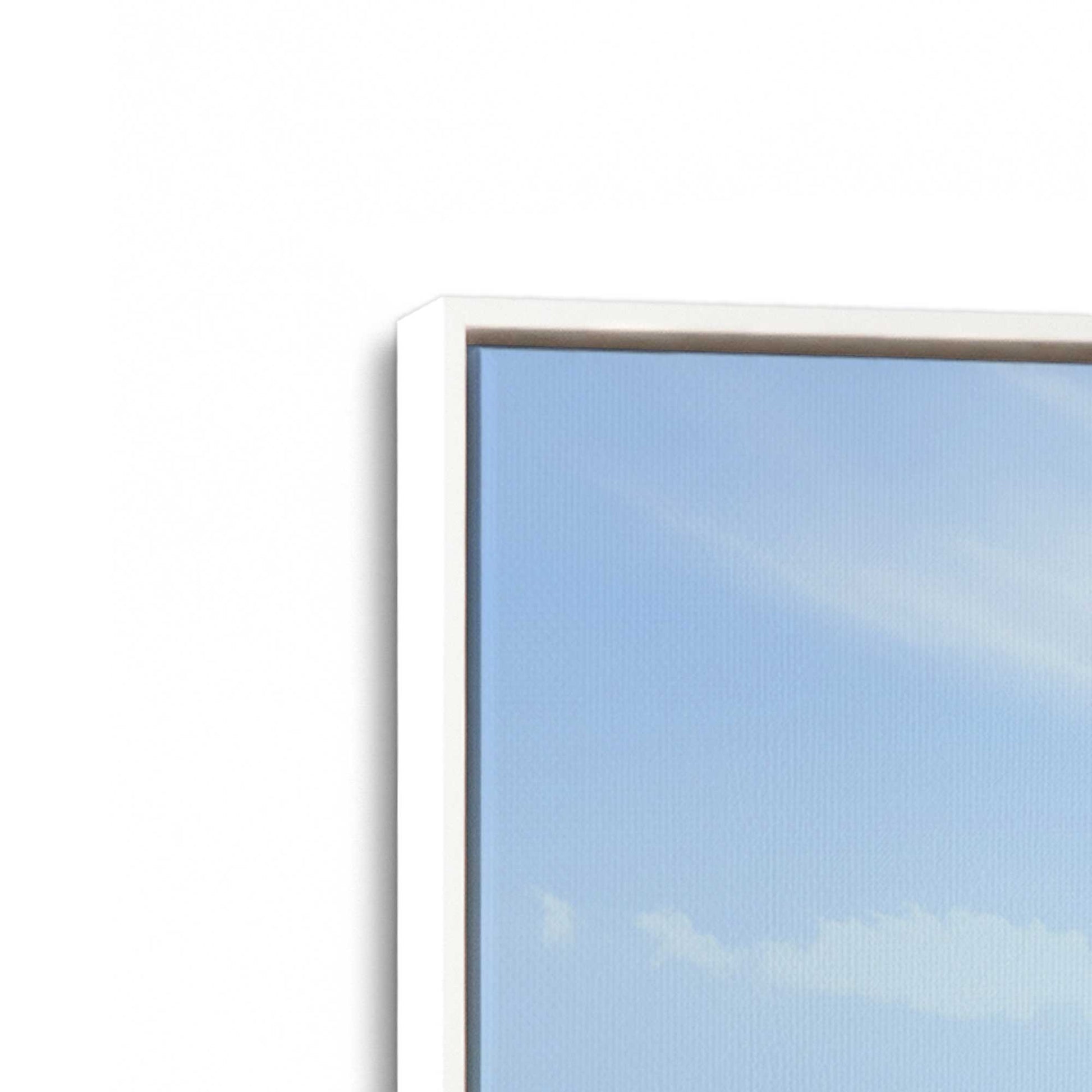 [Color:Opaque White], Picture of art in a White frame at an angle