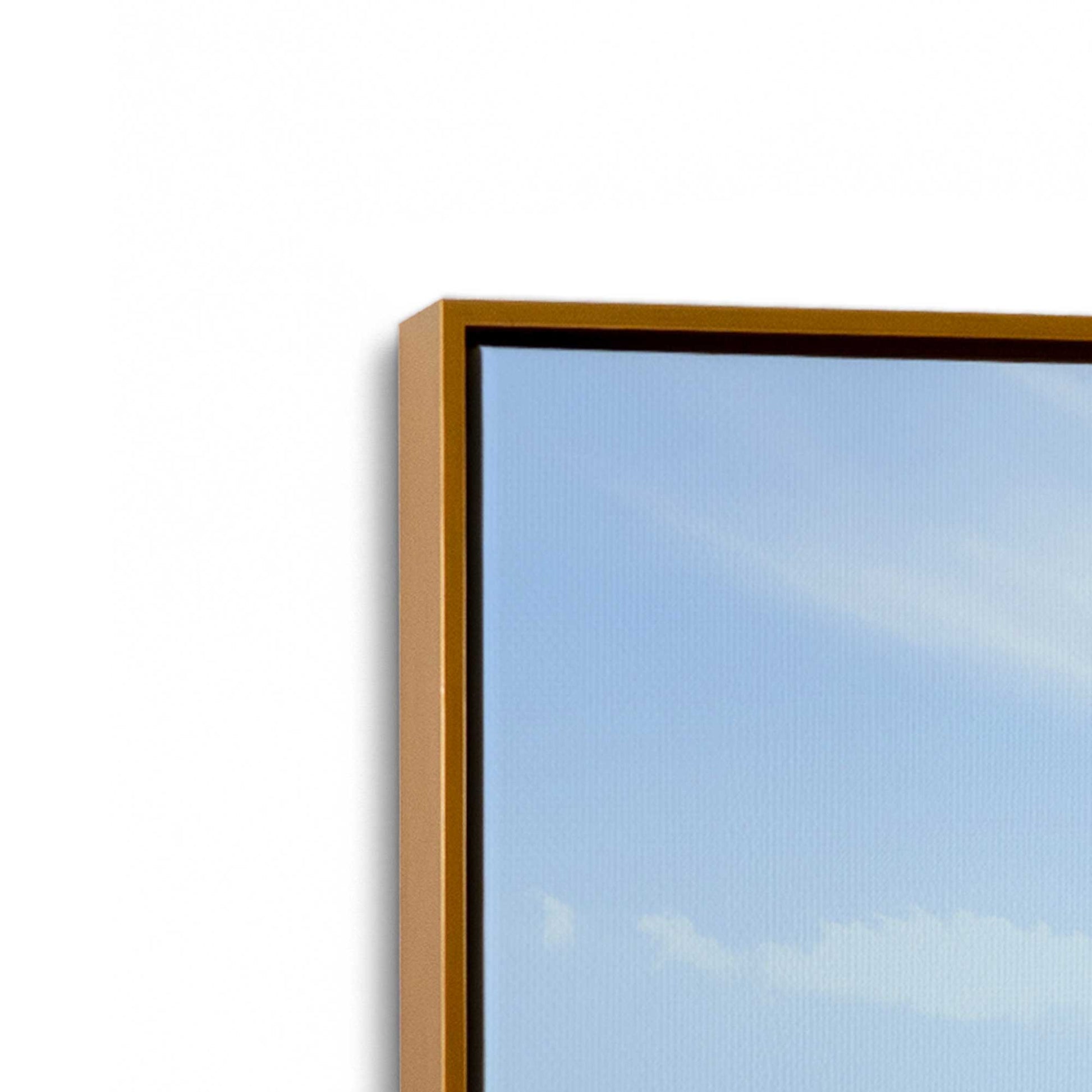 [Color:Polished Gold], Picture of art in a Polished Gold frame at an angle